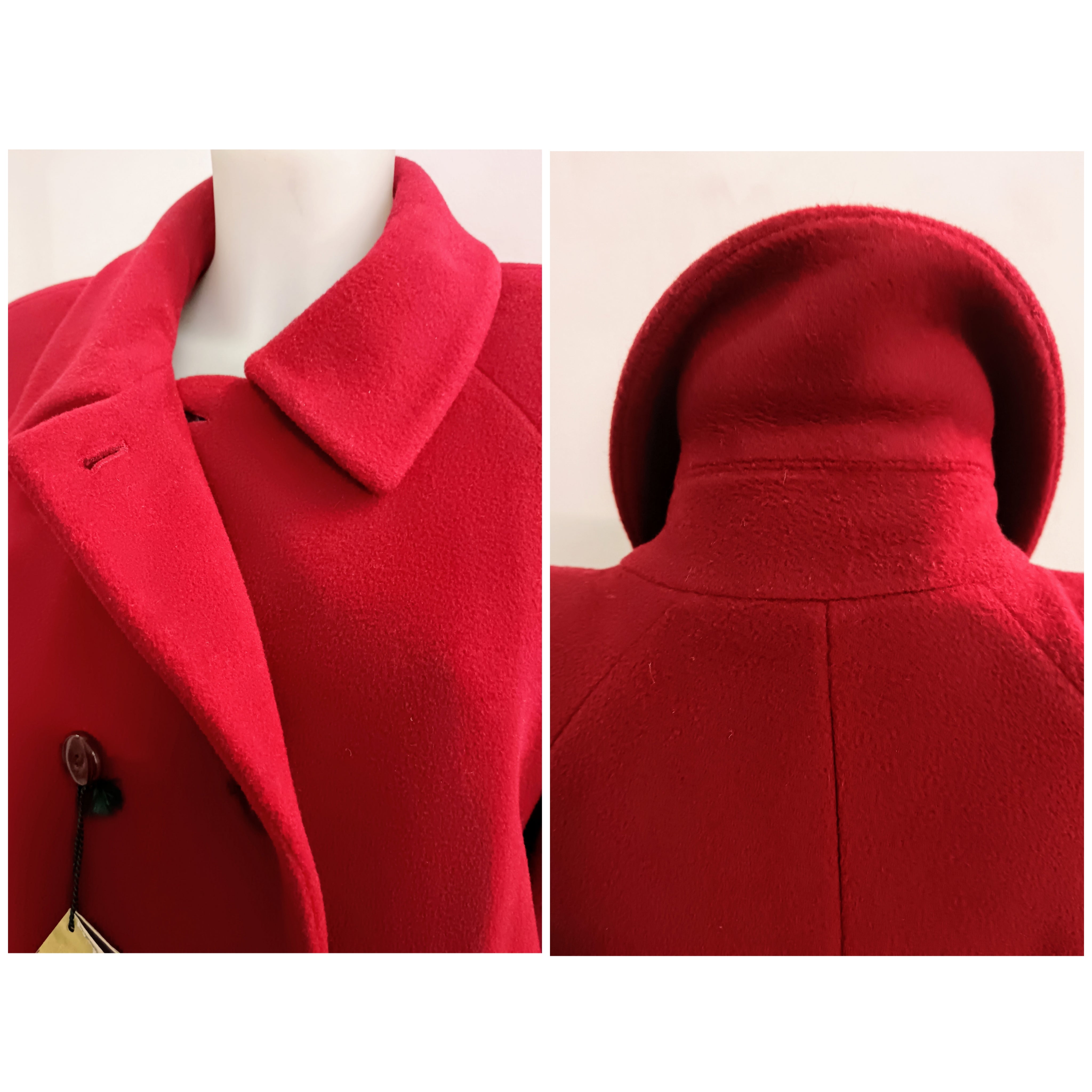 Schneider – Cappotto Donna Doppiopetto Lana Bordeaux