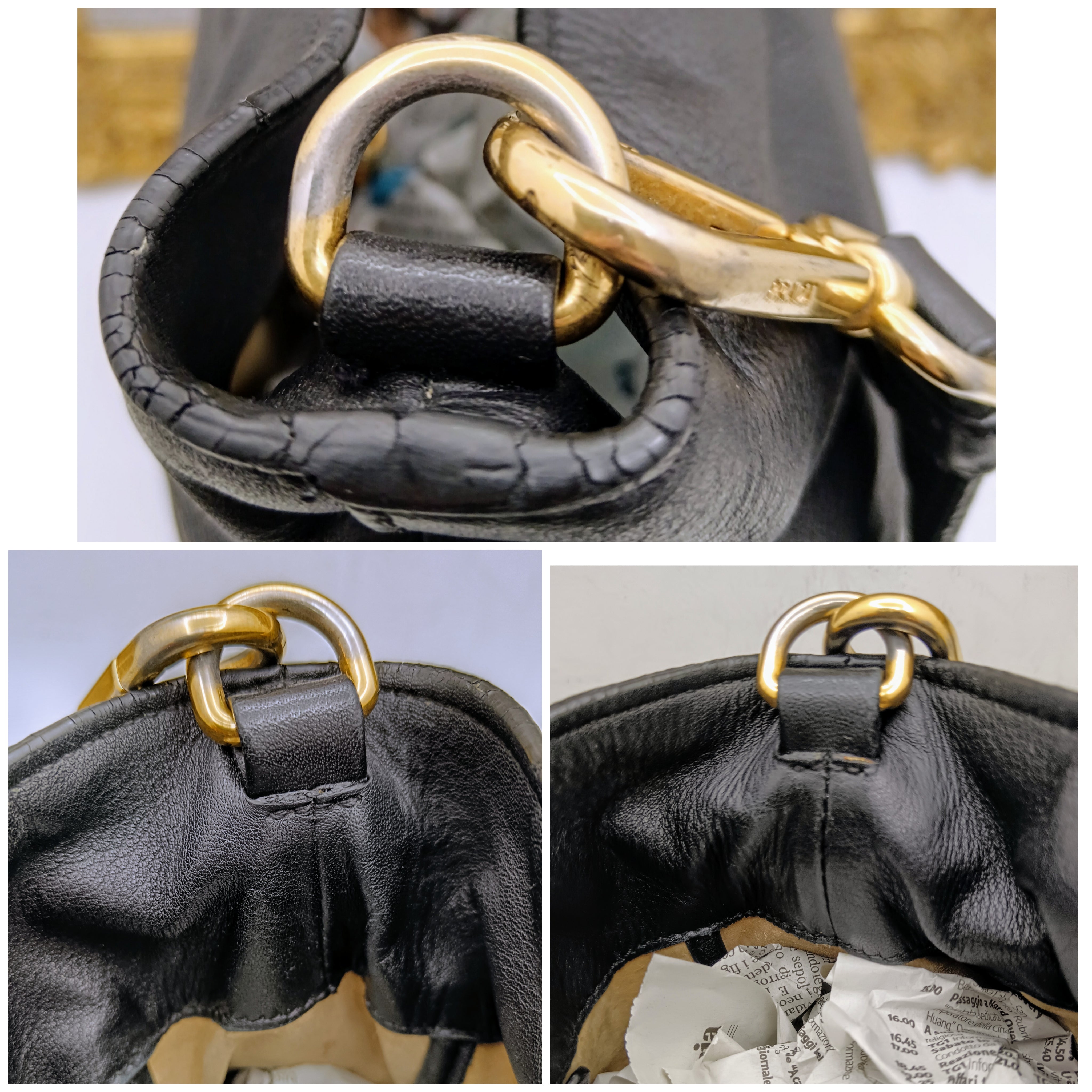 Prada – Borsa Shopper Lettering a Spalla in Pelle Nera con tracolla