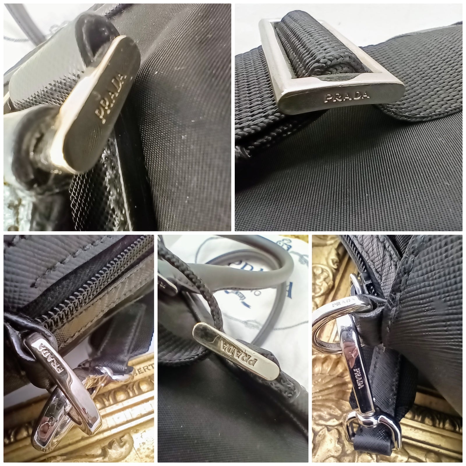 Prada - Cartella Valigetta Unisex in Re-Nylon e Pelle Saffiano Nera Full Set