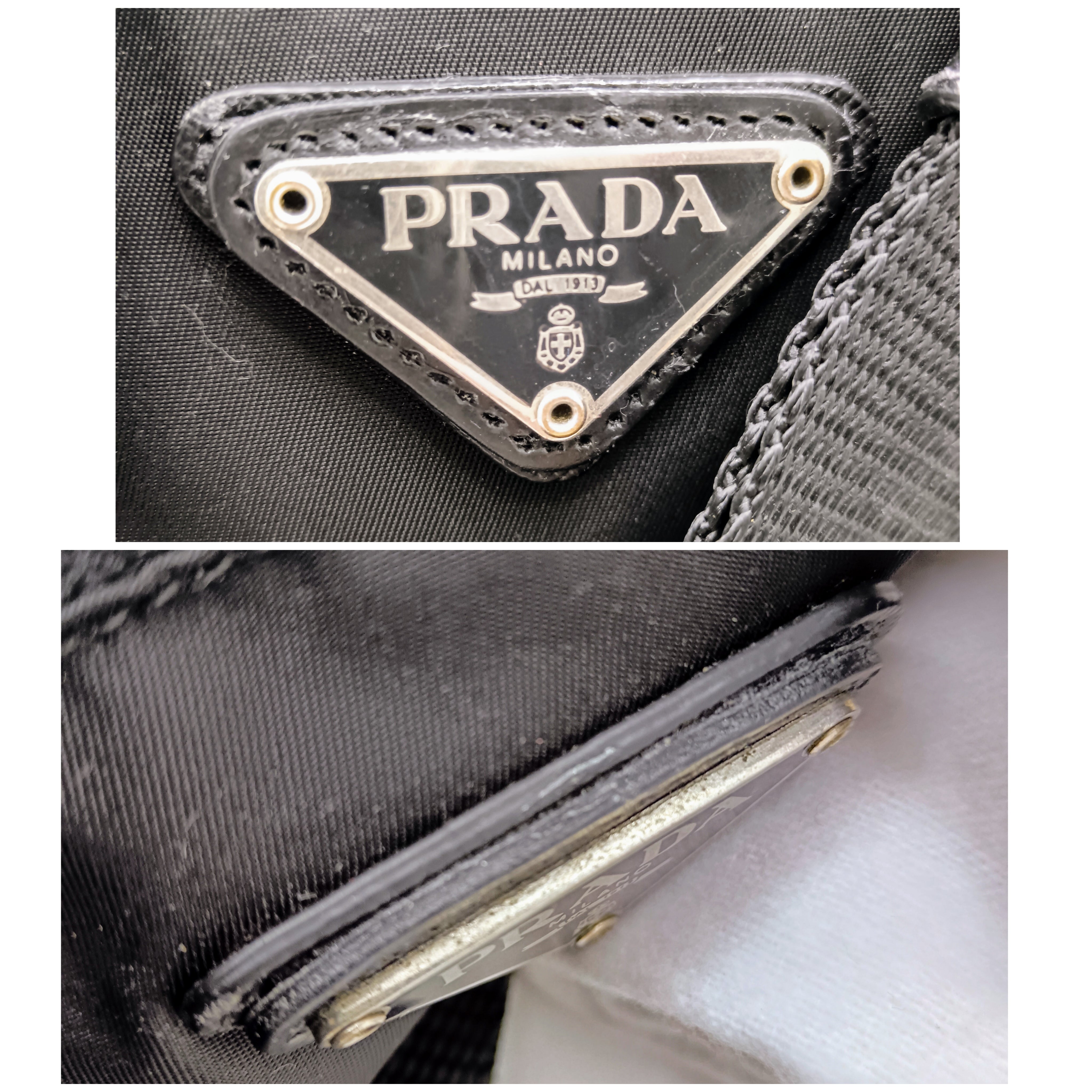 Prada – Cartella Avietta Pilotina Re-Nylon e Pelle Saffiano Nera