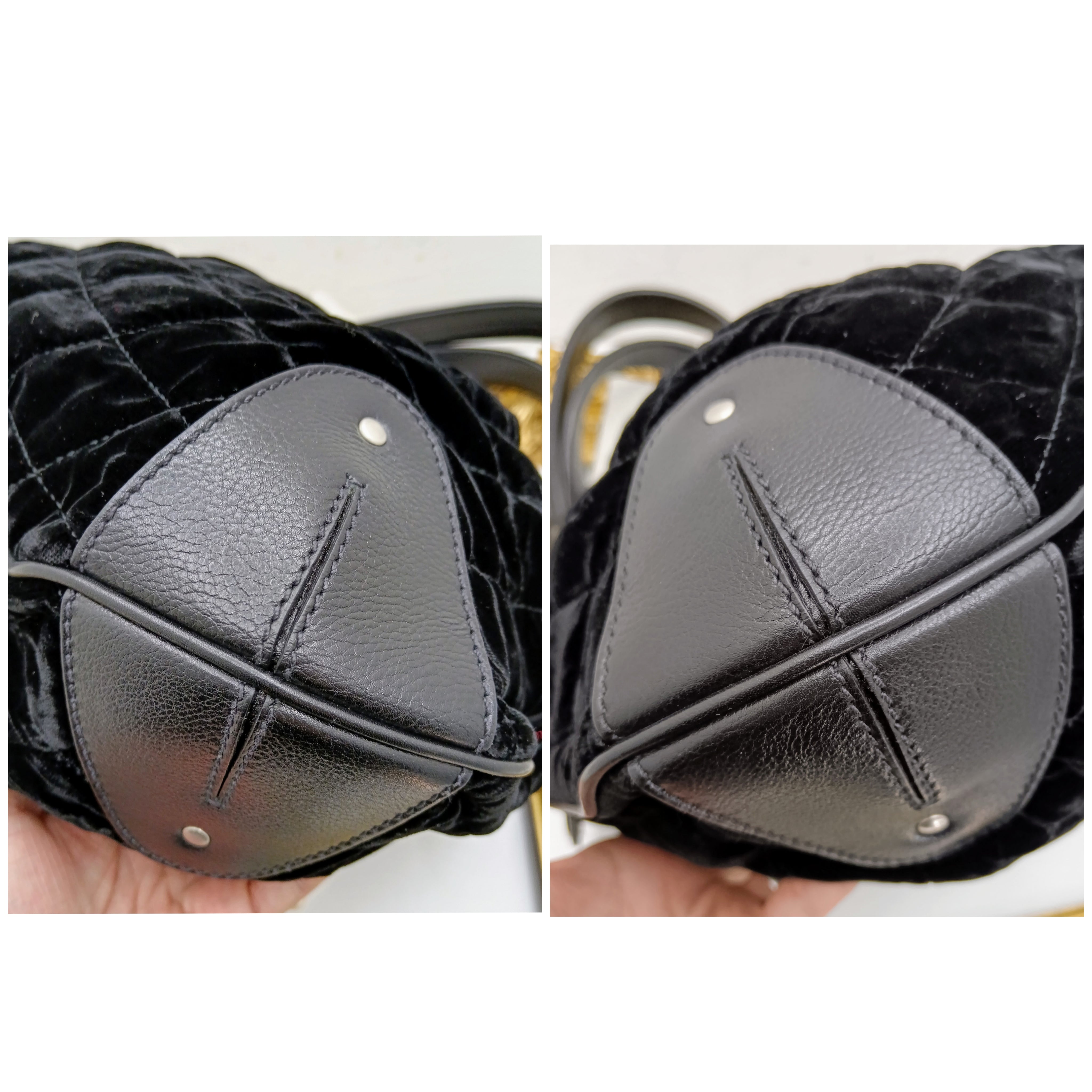 Bally – Borsa a Spalla in Pelle e Velluto Nero Pregiato
