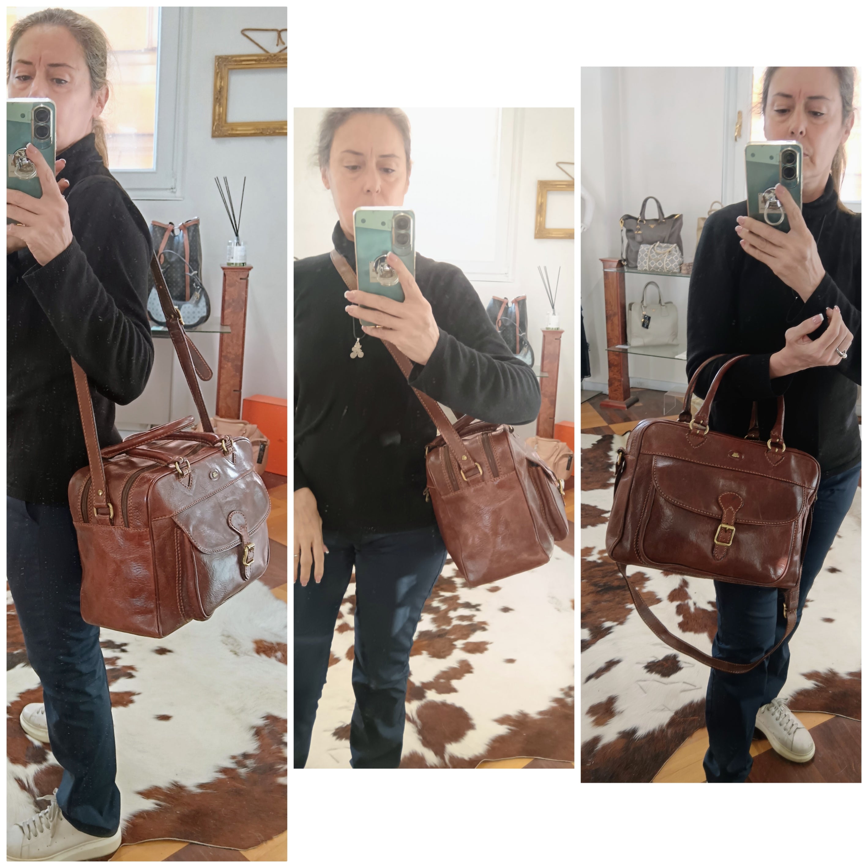 The Bridge – Postina Borsa Viaggio Camera Bag Doppia Messenger Pilotina Story Vintage