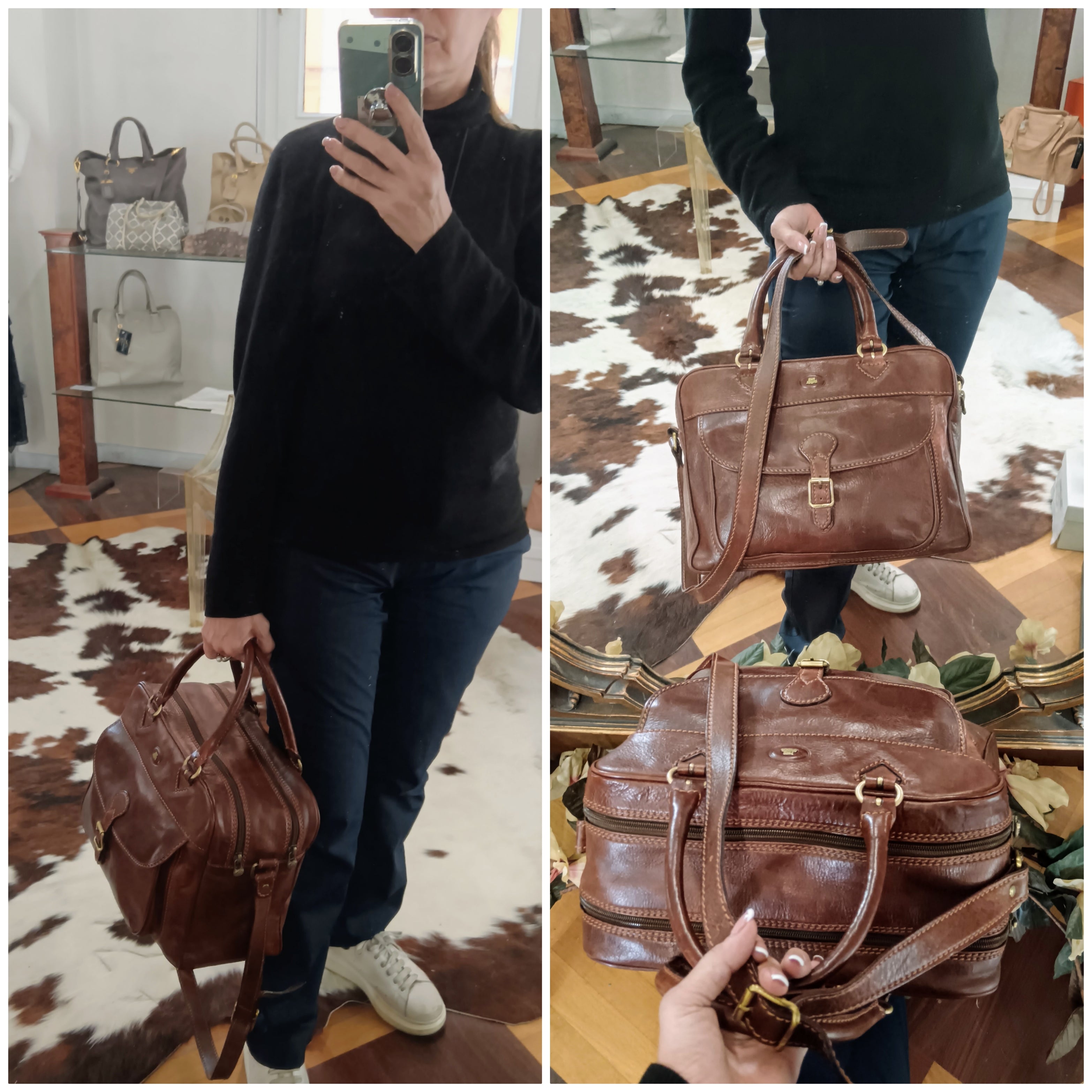 The Bridge – Postina Borsa Viaggio Camera Bag Doppia Messenger Pilotina Story Vintage