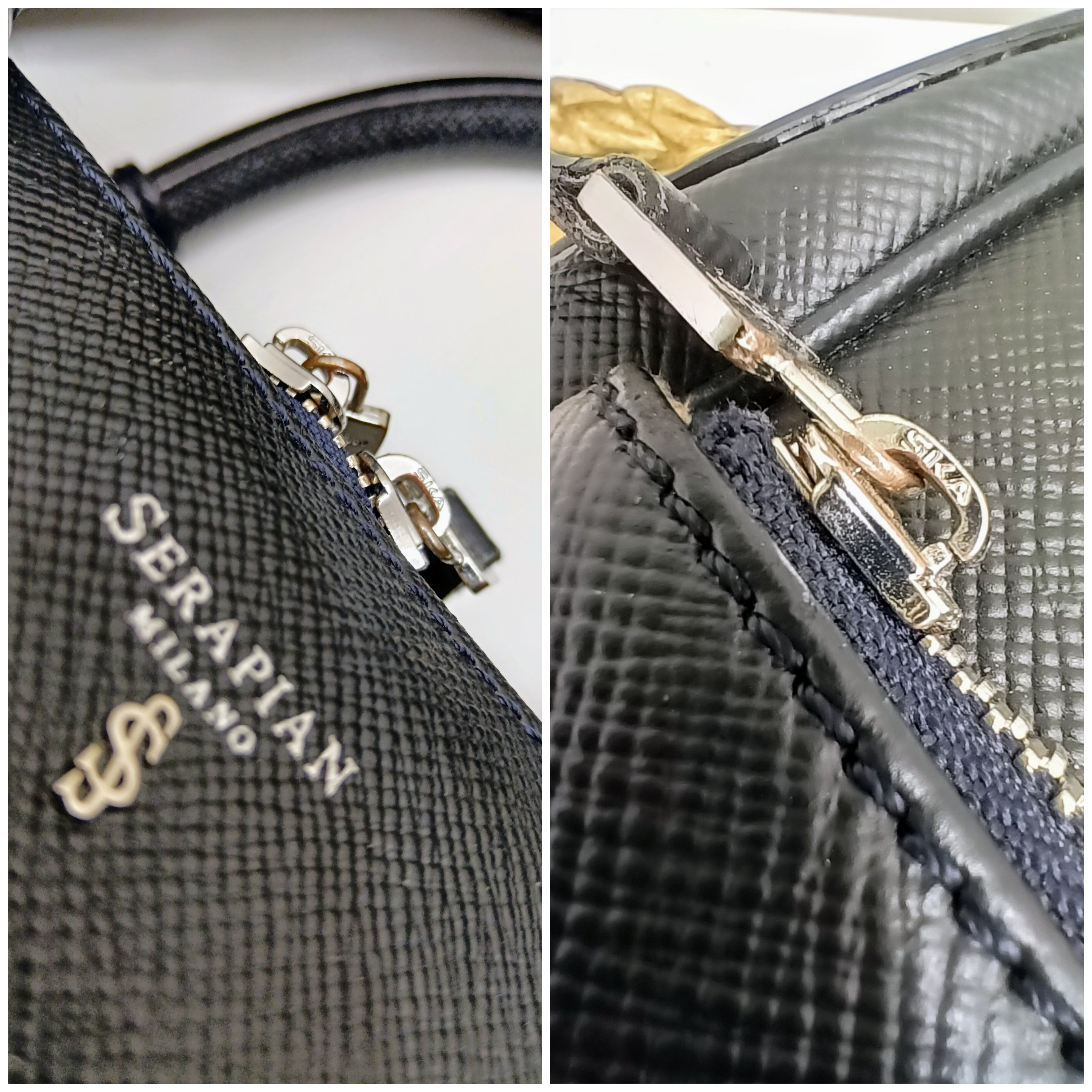 Serapian - Valigetta Cartella Business Slim in Pelle Cachemire Blu notte