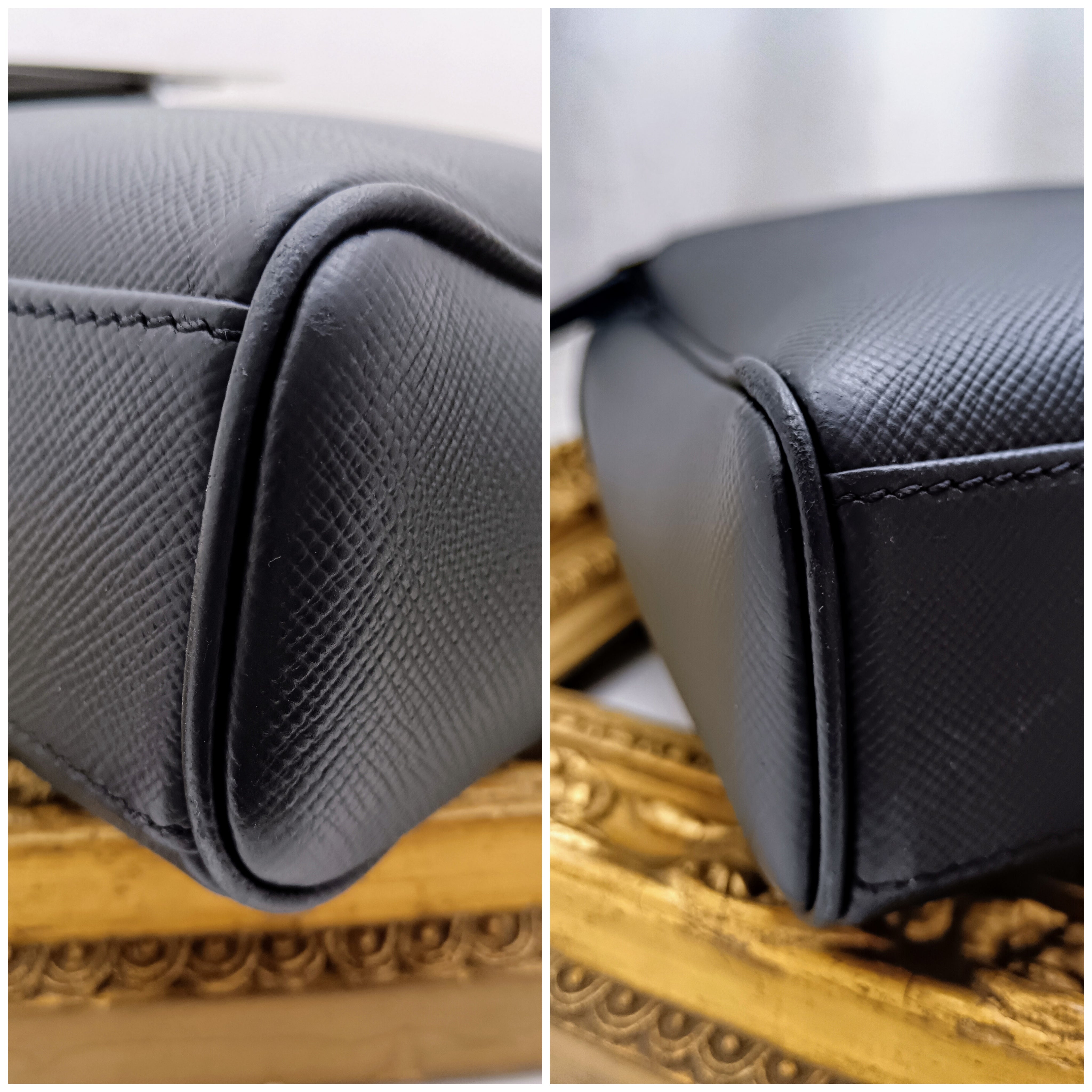 Serapian - Valigetta Cartella Business Slim in Pelle Cachemire Blu notte