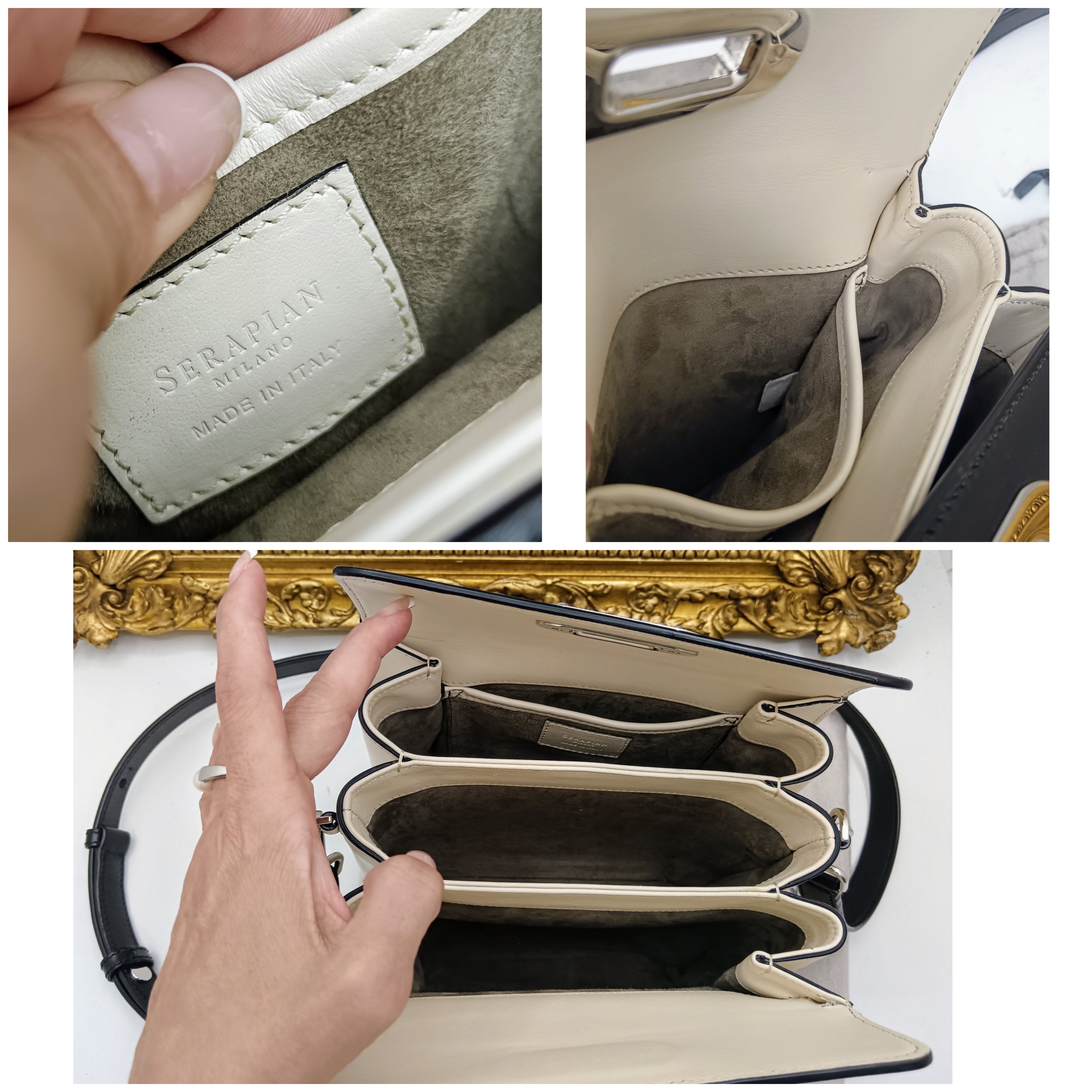 Serapian - "Villa Bag” Tote Clutch Pochette a tracolla Pelle