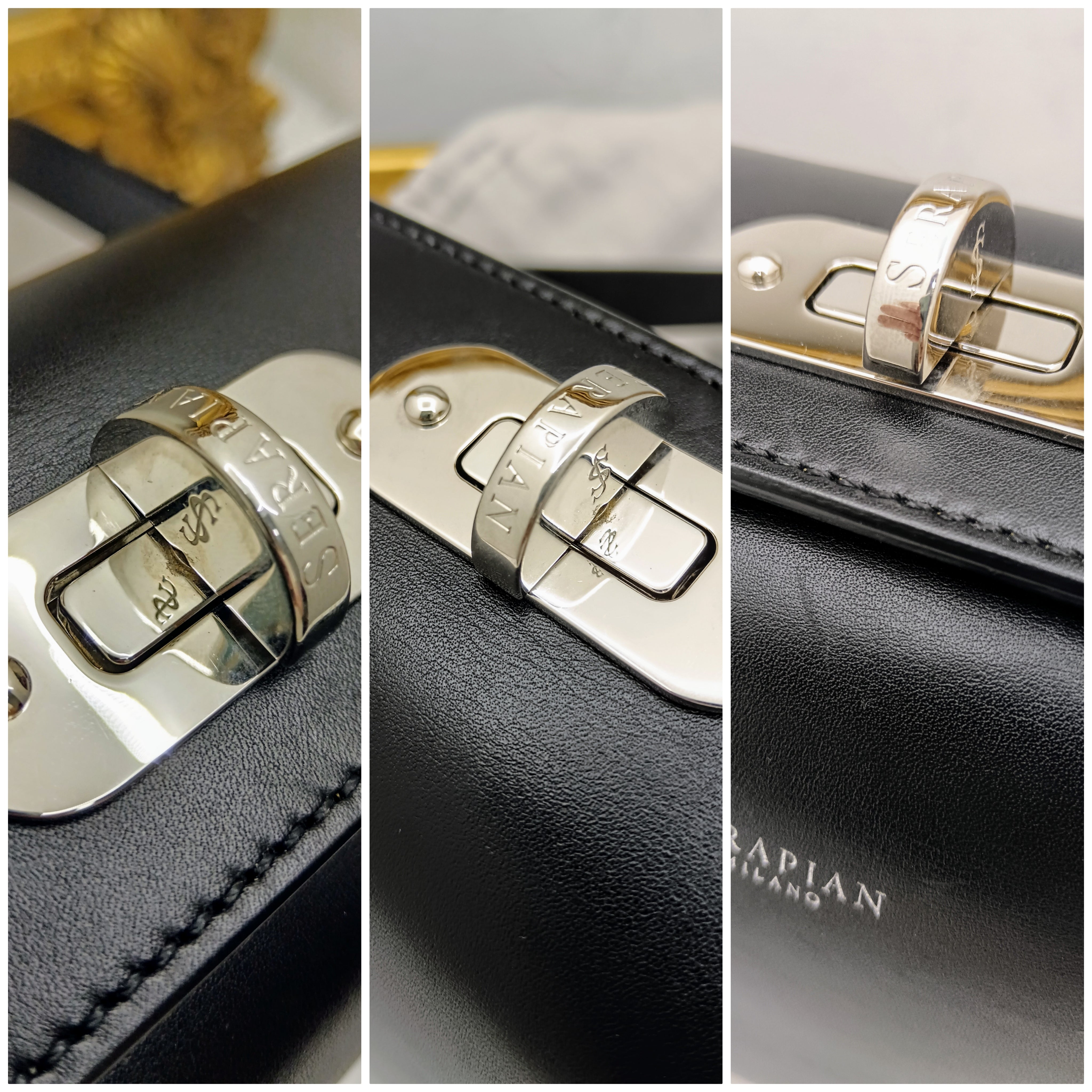 Serapian - "Villa Bag” Tote Clutch Pochette a tracolla Pelle