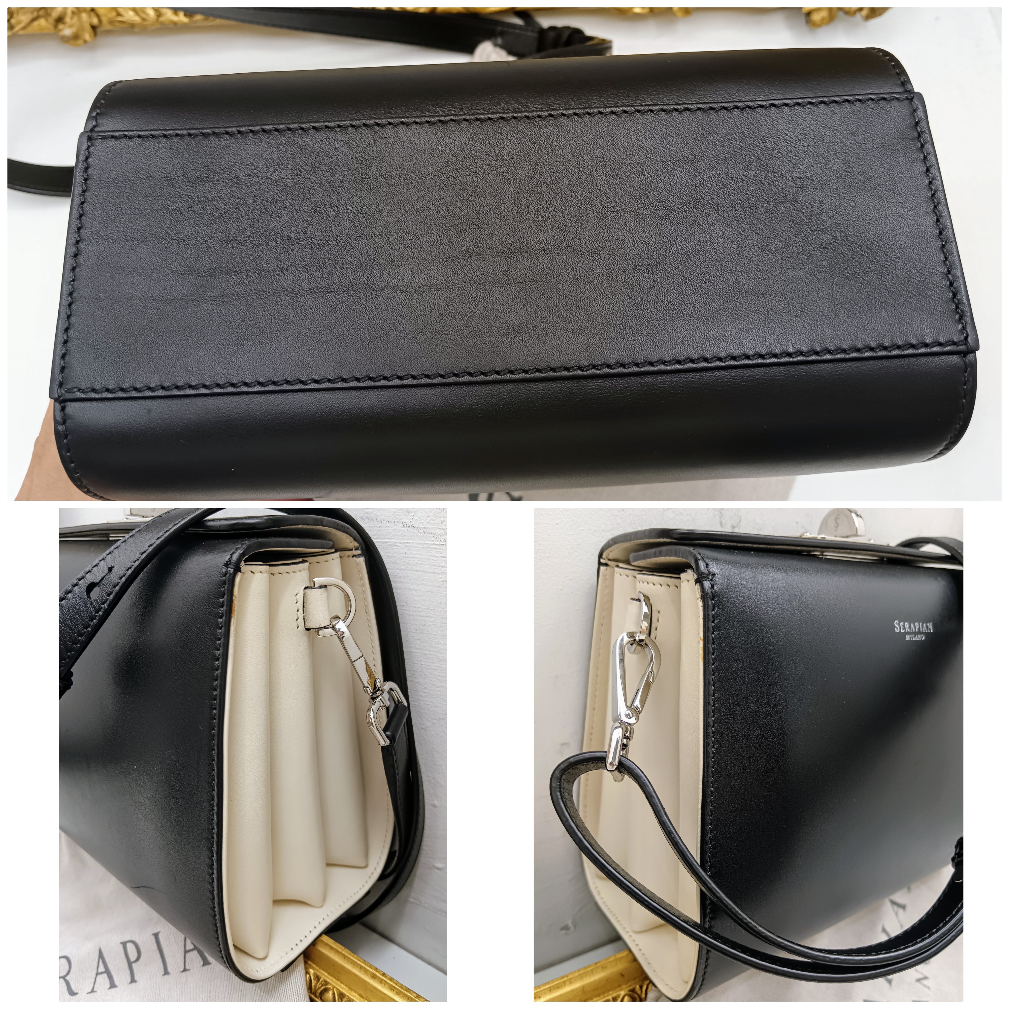 Serapian - "Villa Bag” Tote Clutch Pochette a tracolla Pelle