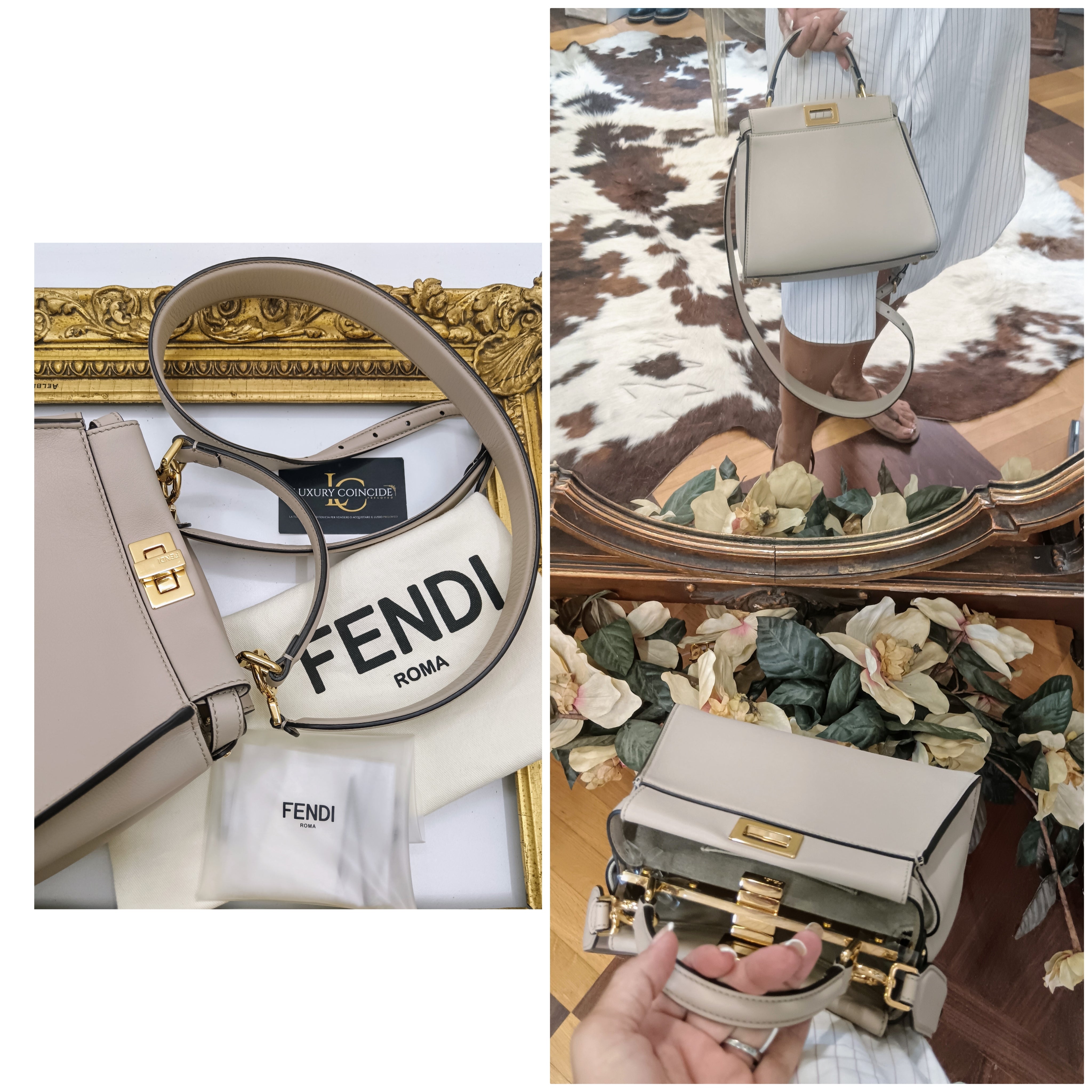 Fendi – Peekaboo Mini in Pelle Beige