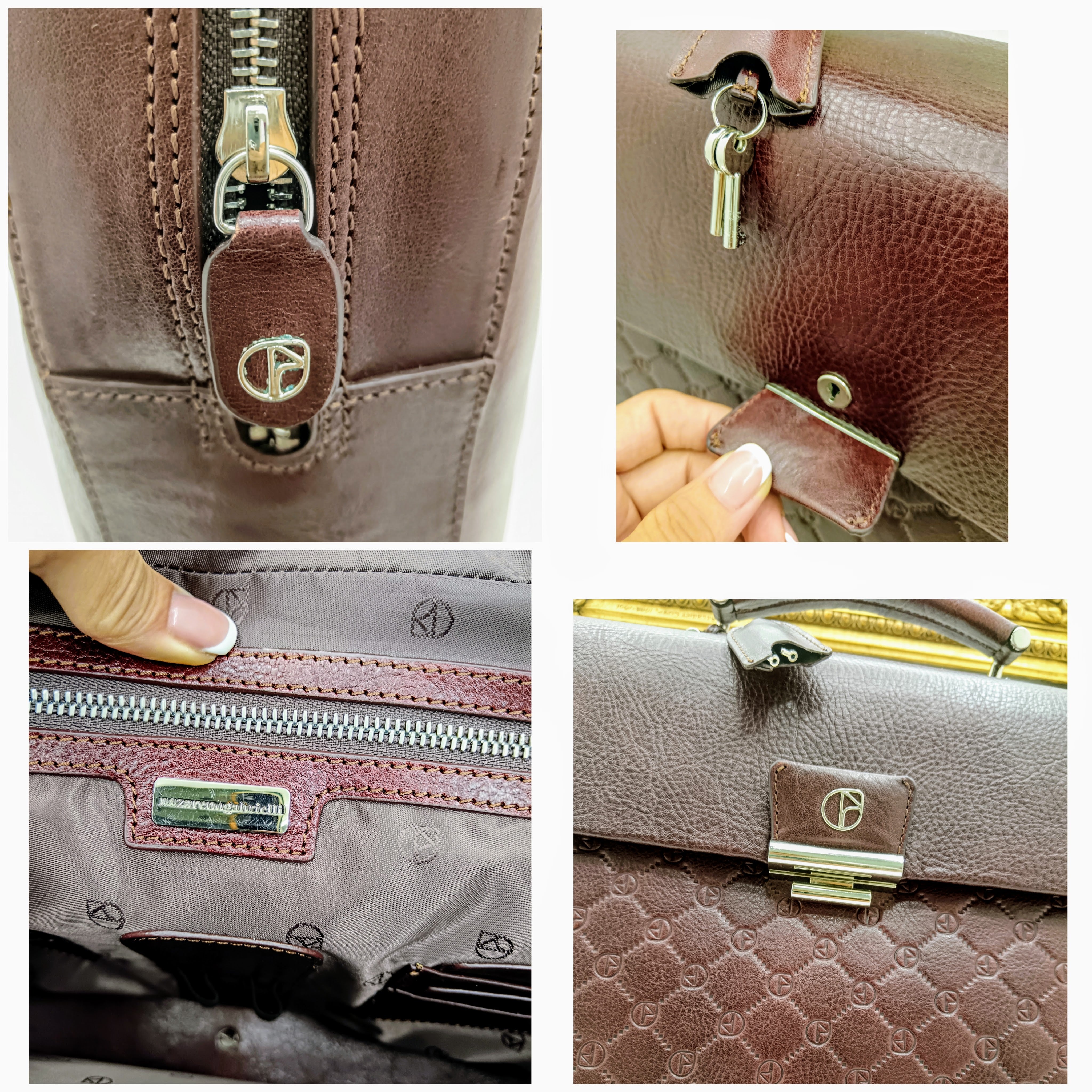 Nazareno Gabrielli – Valigetta Cartella Borsa Lavoro Pelle Bordeaux
