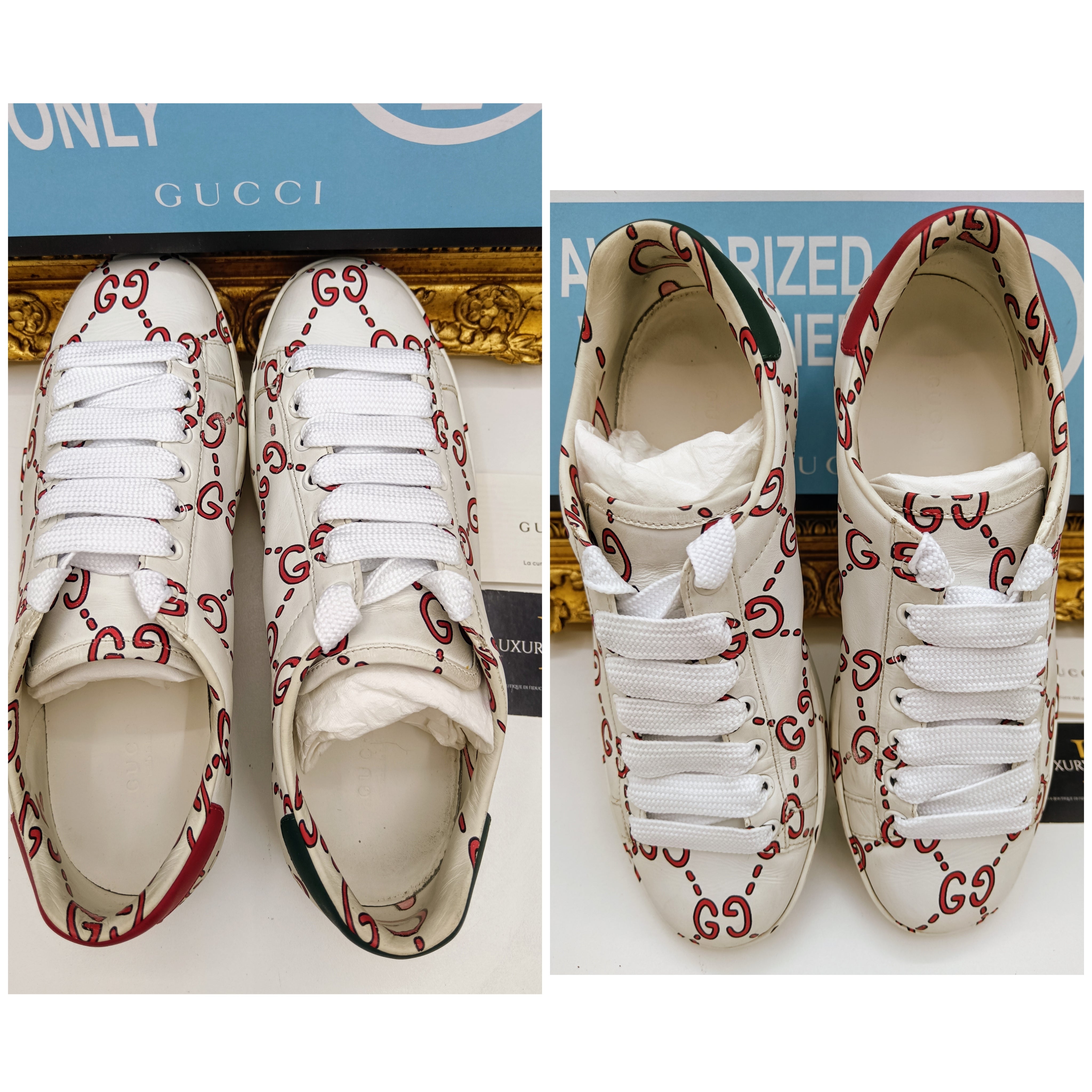 Gucci – Sneakers Ace Apollo Big Logo Pelle Bianca Edizione Limitata