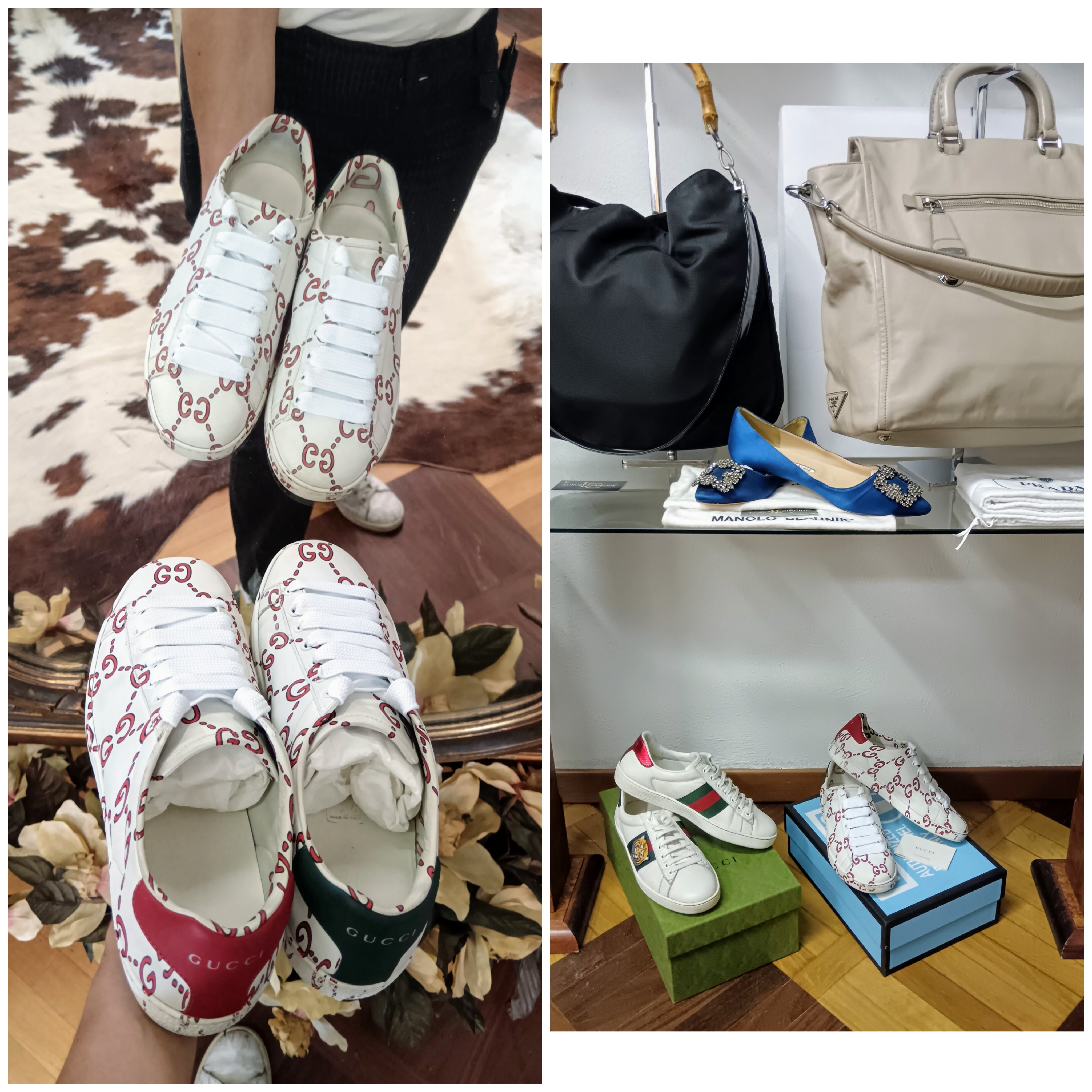 Gucci – Sneakers Ace Apollo Big Logo Pelle Bianca Edizione Limitata