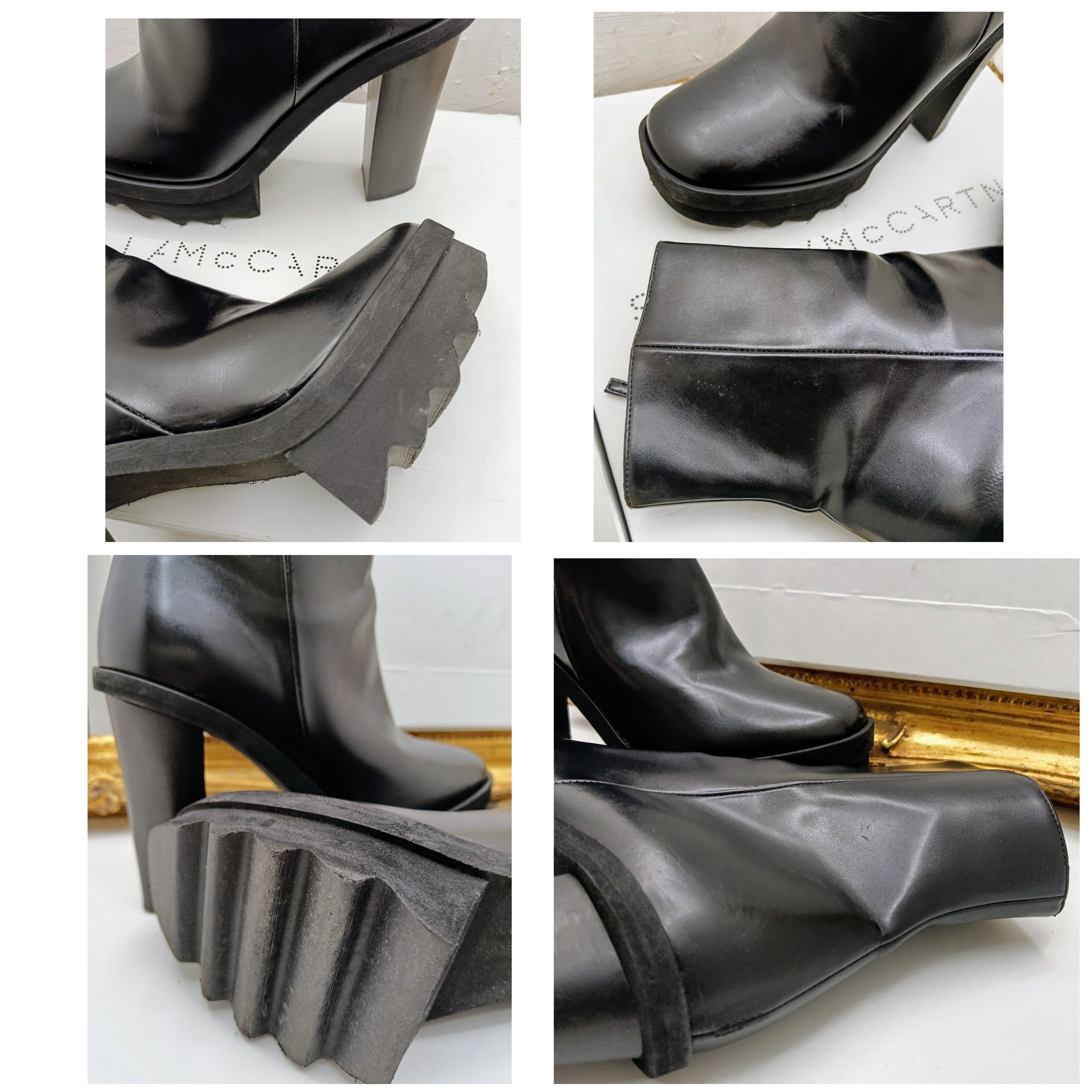 Stella Mccartney – Stivaletti Tronchetti Elyse Pelle Vegana Nera