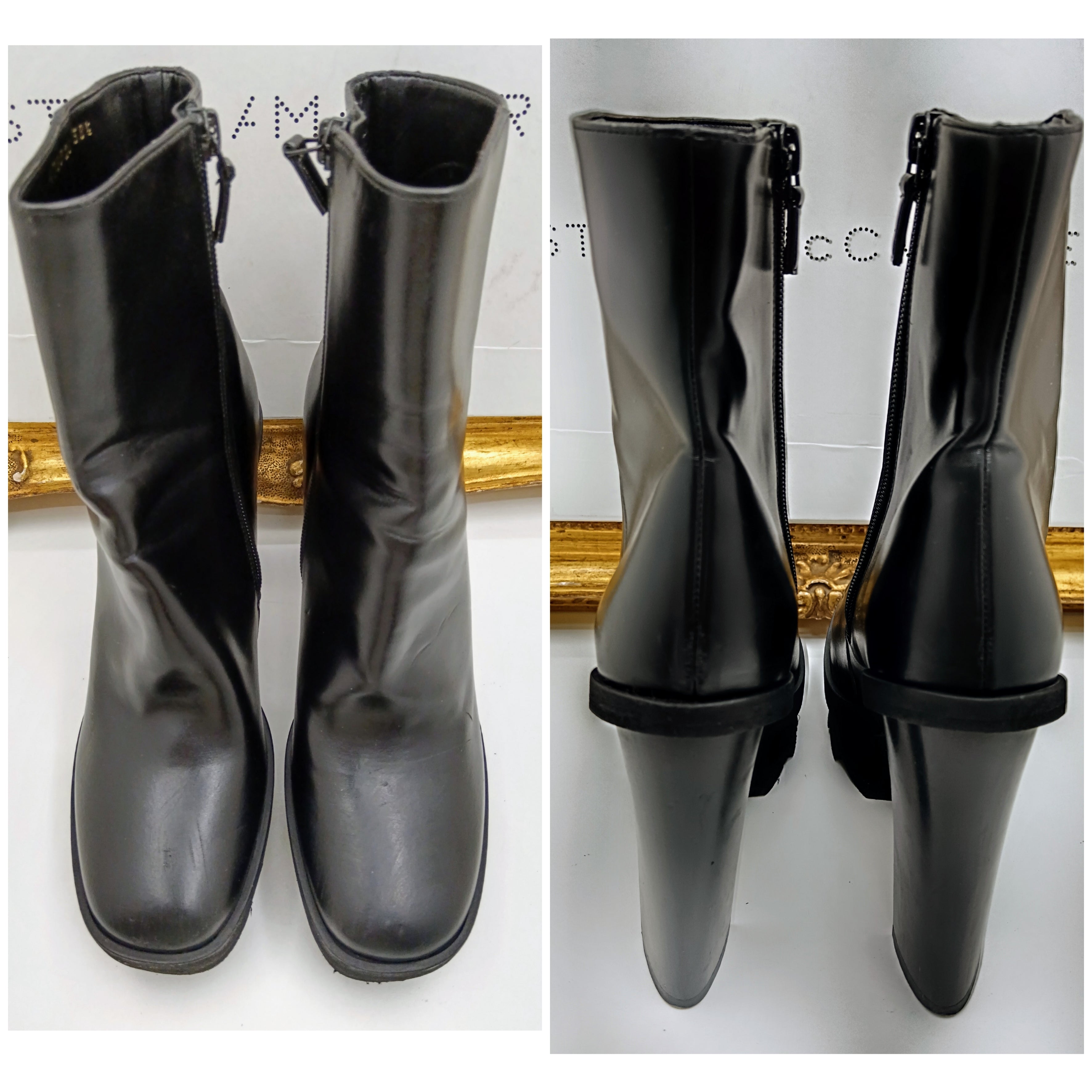 Stella Mccartney – Stivaletti Tronchetti Elyse Pelle Vegana Nera