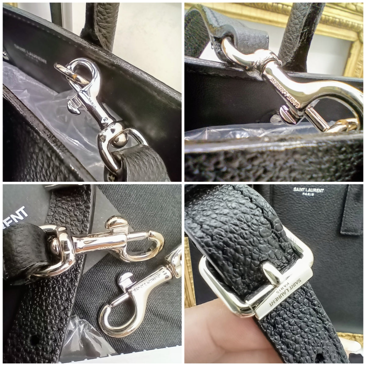 Saint Laurent – Sac de Jour Nano Tote Bag in Pelle Nera
