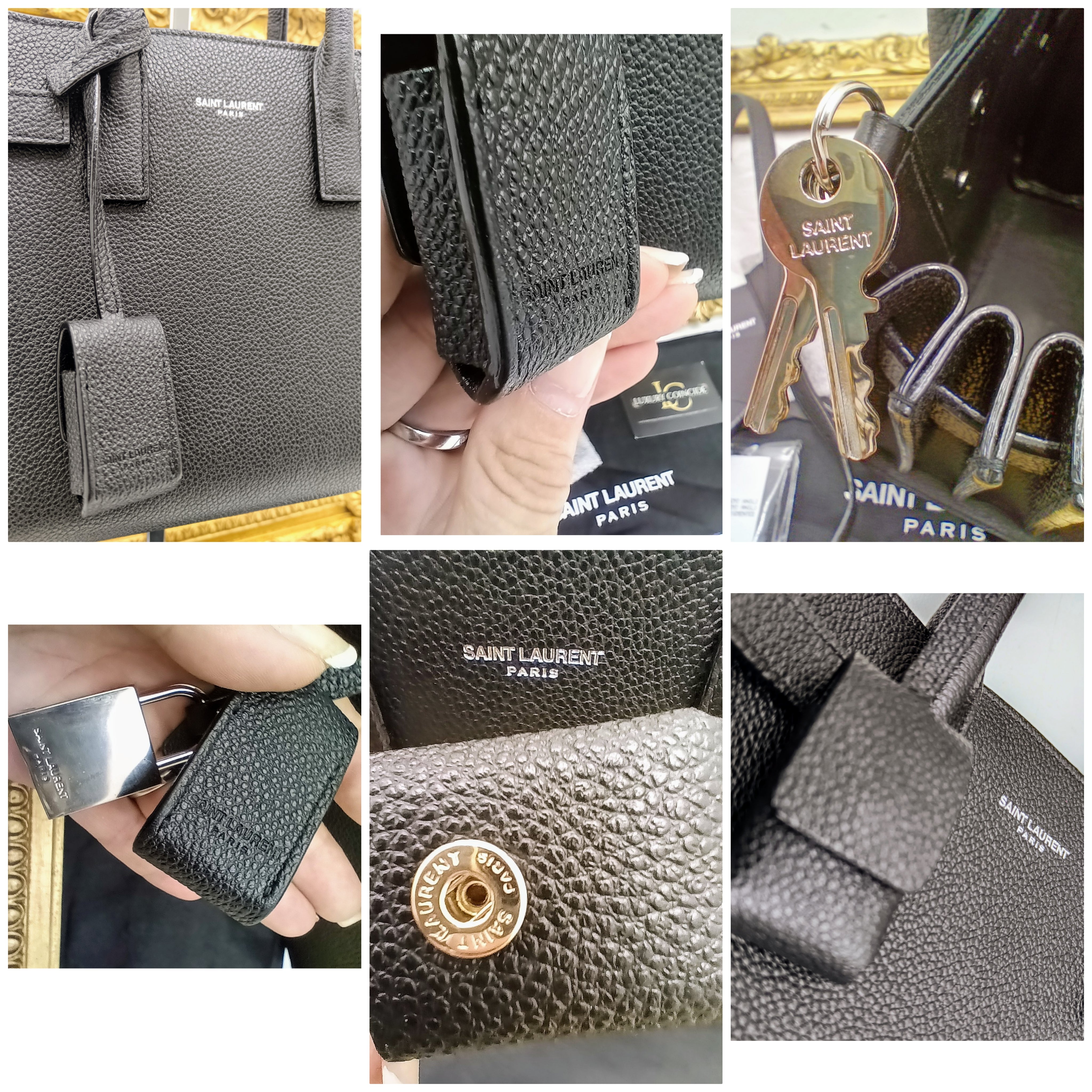 Saint Laurent – Sac de Jour Nano Tote Bag in Pelle Nera