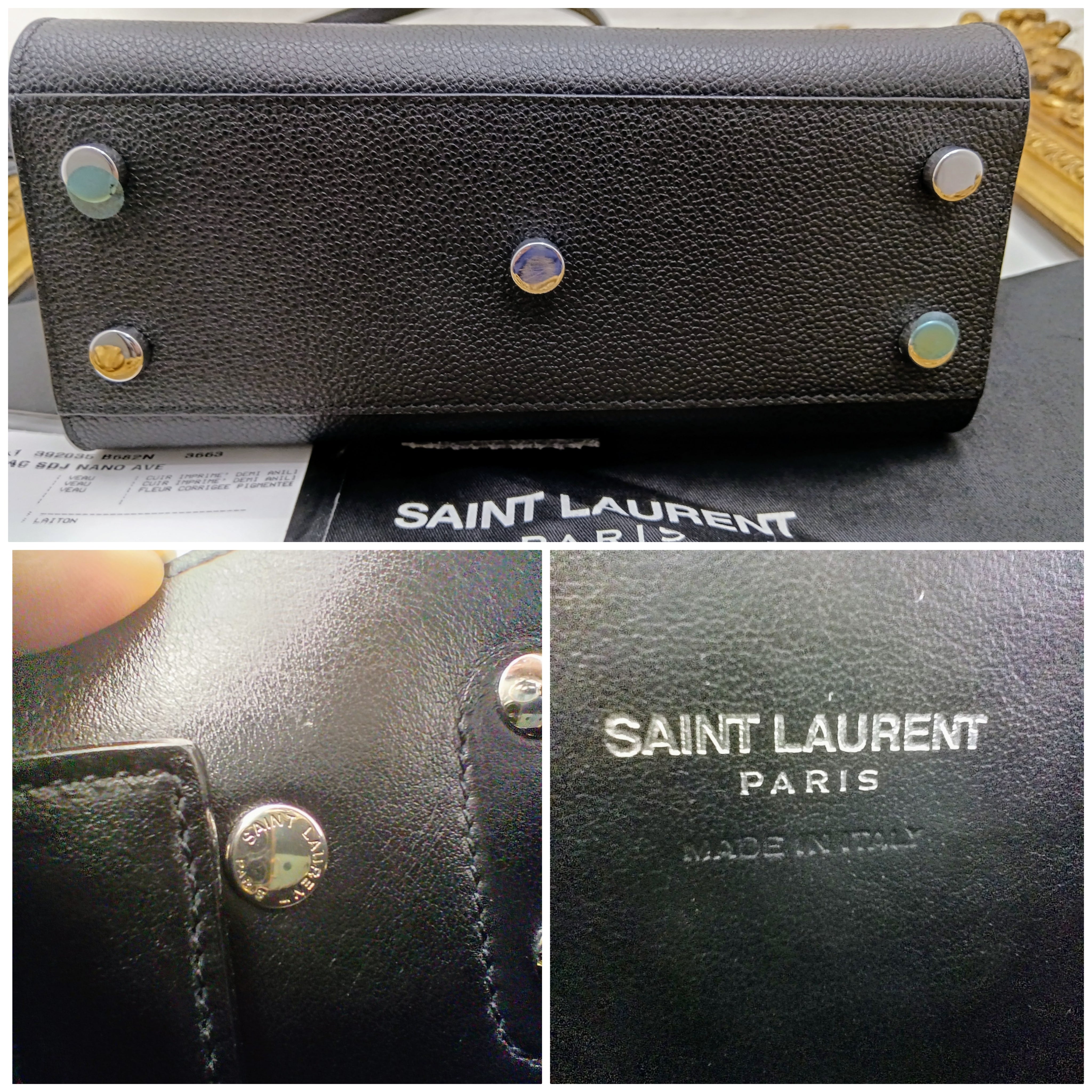 Saint Laurent – Sac de Jour Nano Tote Bag in Pelle Nera