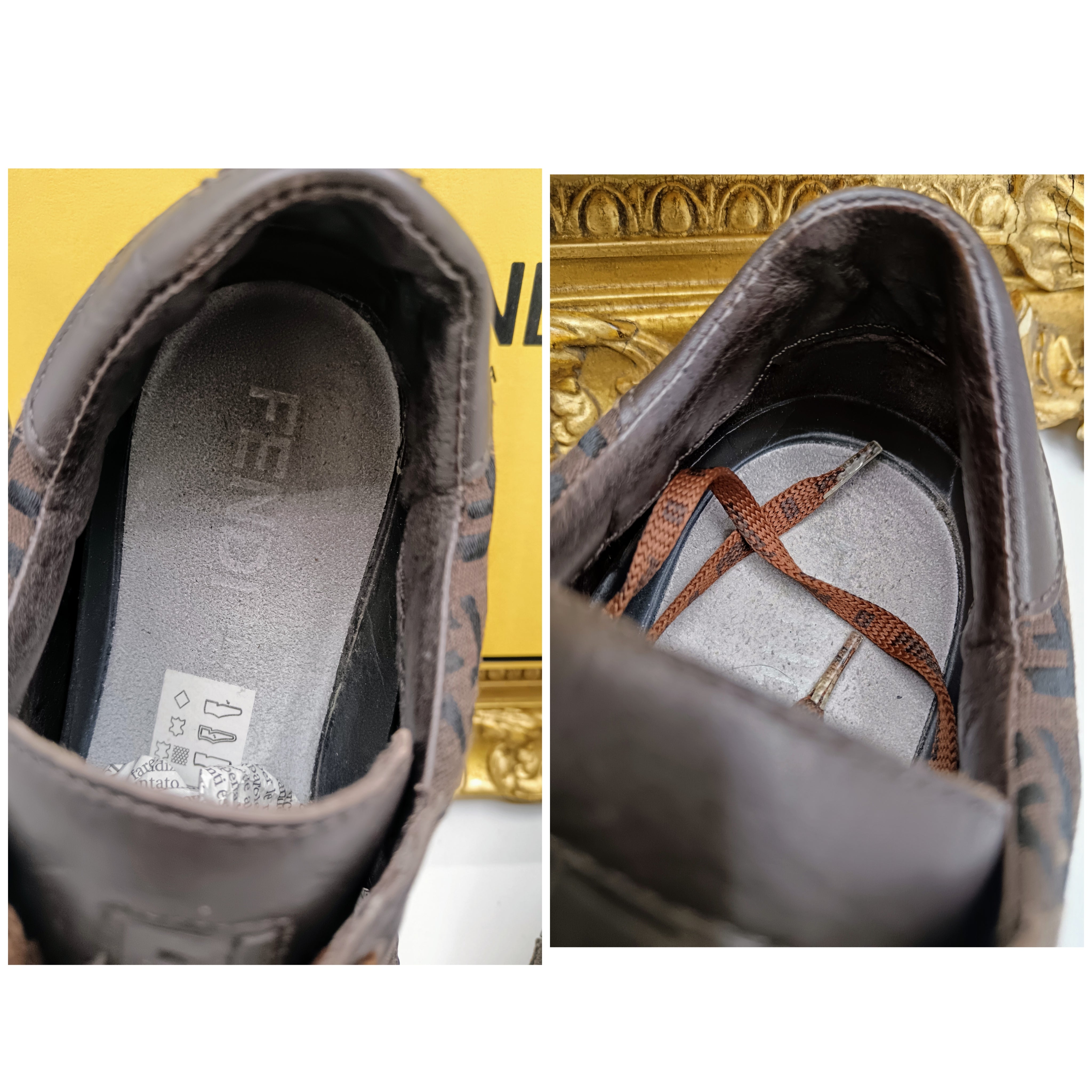 Fendi – Sneakers Zucca per Superga marroni stringate
