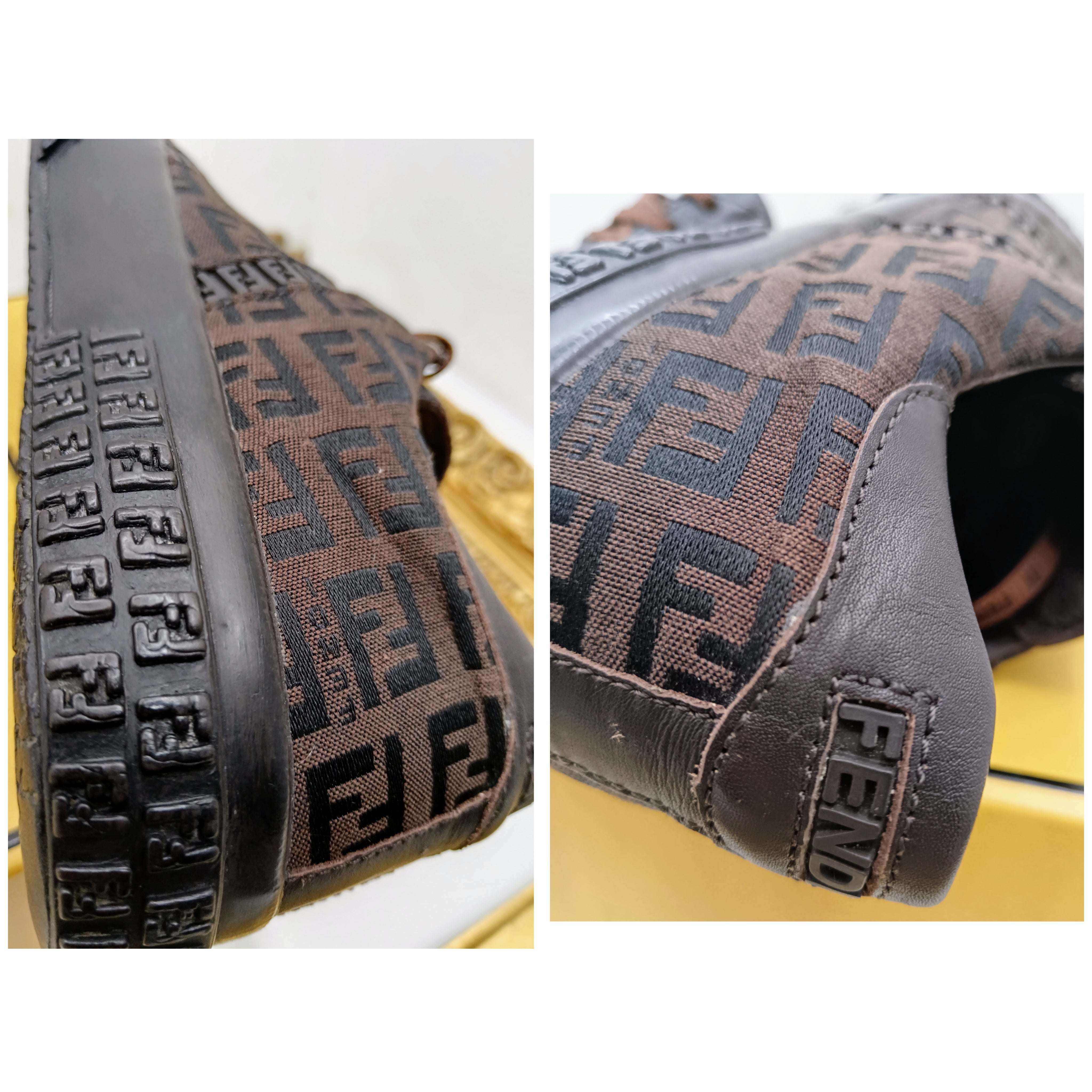 Fendi – Sneakers Zucca per Superga marroni stringate