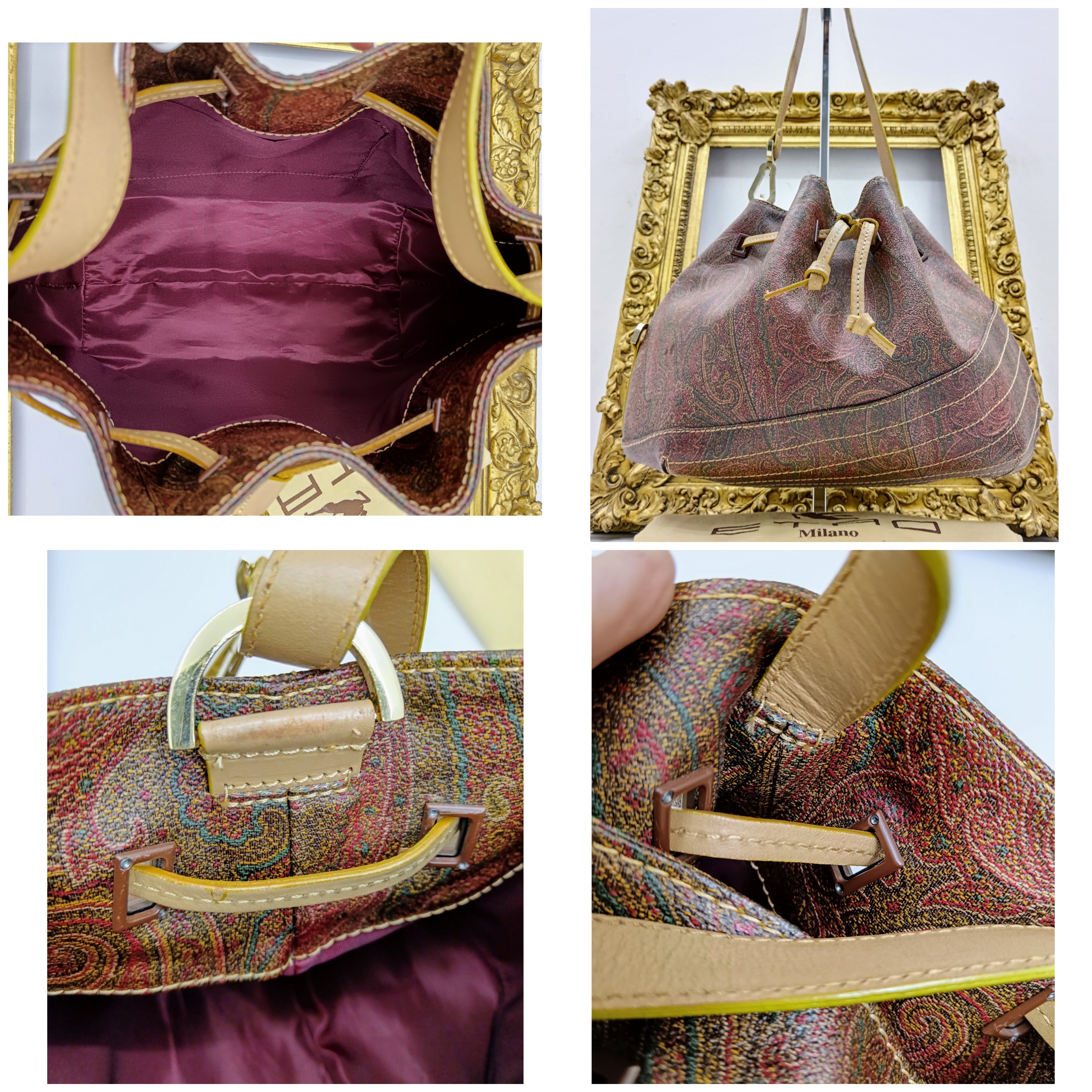 Etro – Secchiello Paisley Jacquard e Pelle Nuovo · Mai utilizzato