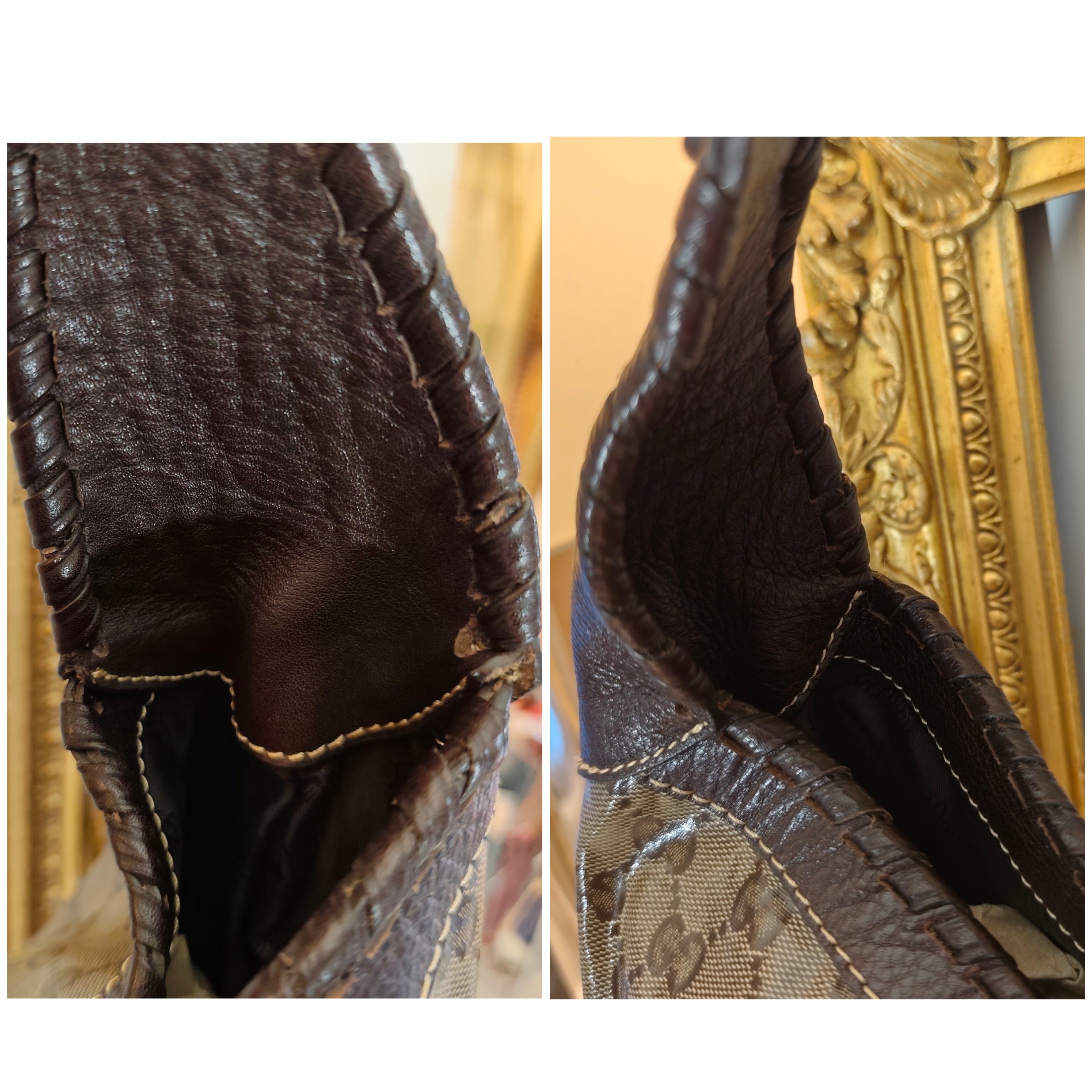 Gucci - Jackie Hobo Cristal in Canvas GG e Pelle Testa di Moro