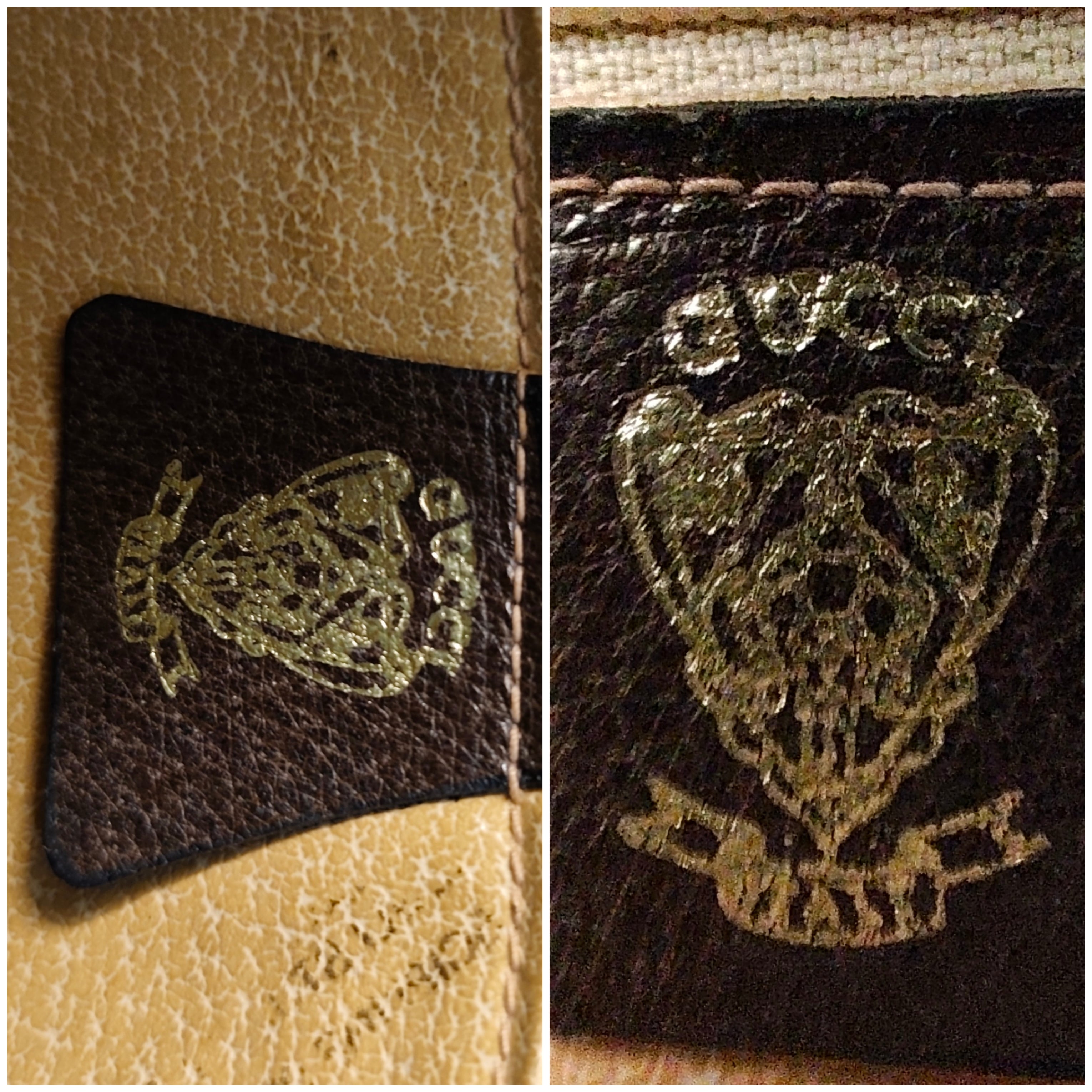 Gucci - Ophidia Secchiello Ovale in Canvas GG Beige e Pelle Vintage