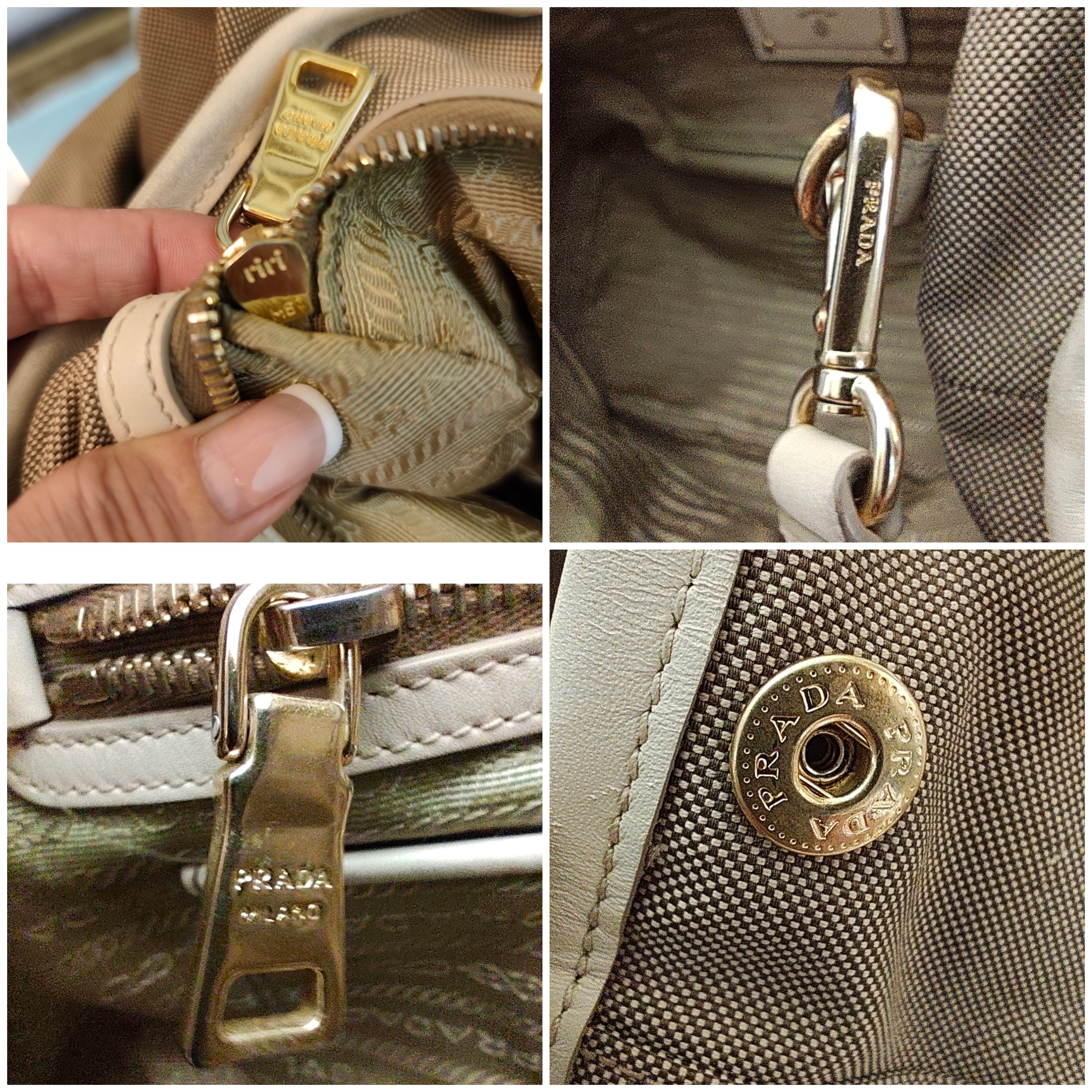 Prada - Tote Bag Shopper Media Canapa Jacquard Beige e Avorio