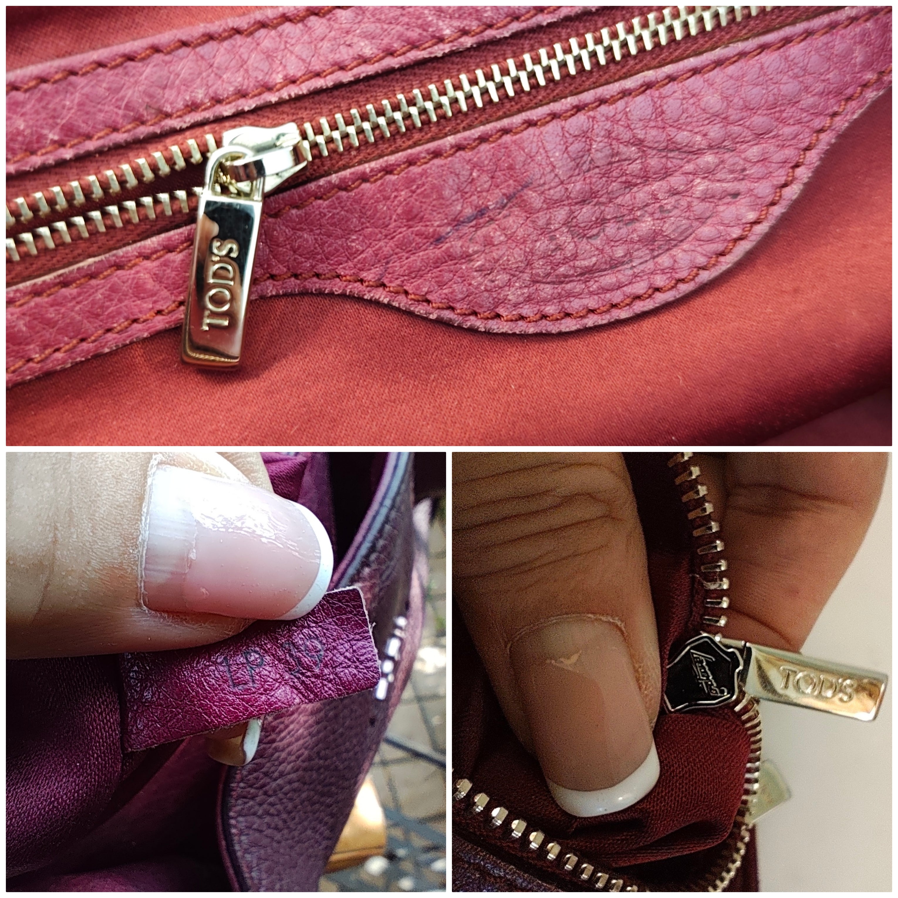 Tod's - Borsa a Spalla Tote Bag in Pelle Bordeaux