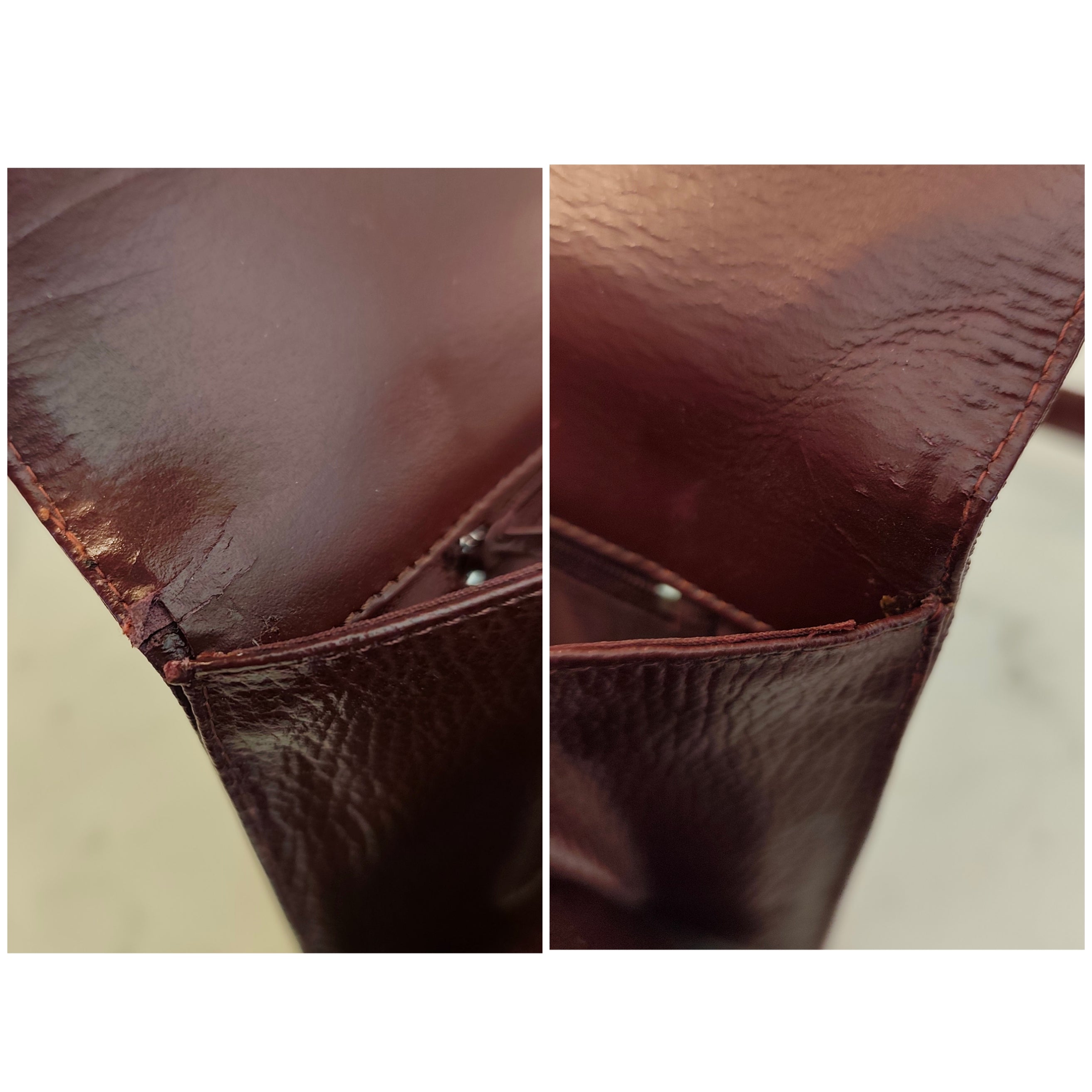 Cartier - Camera Bag a Tracolla Pelle Bordeaux a 3 Soffietti