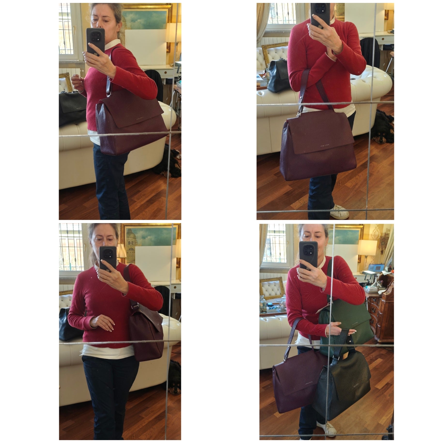 Orciani— Sveva Soft Grande Pelle Bordeaux