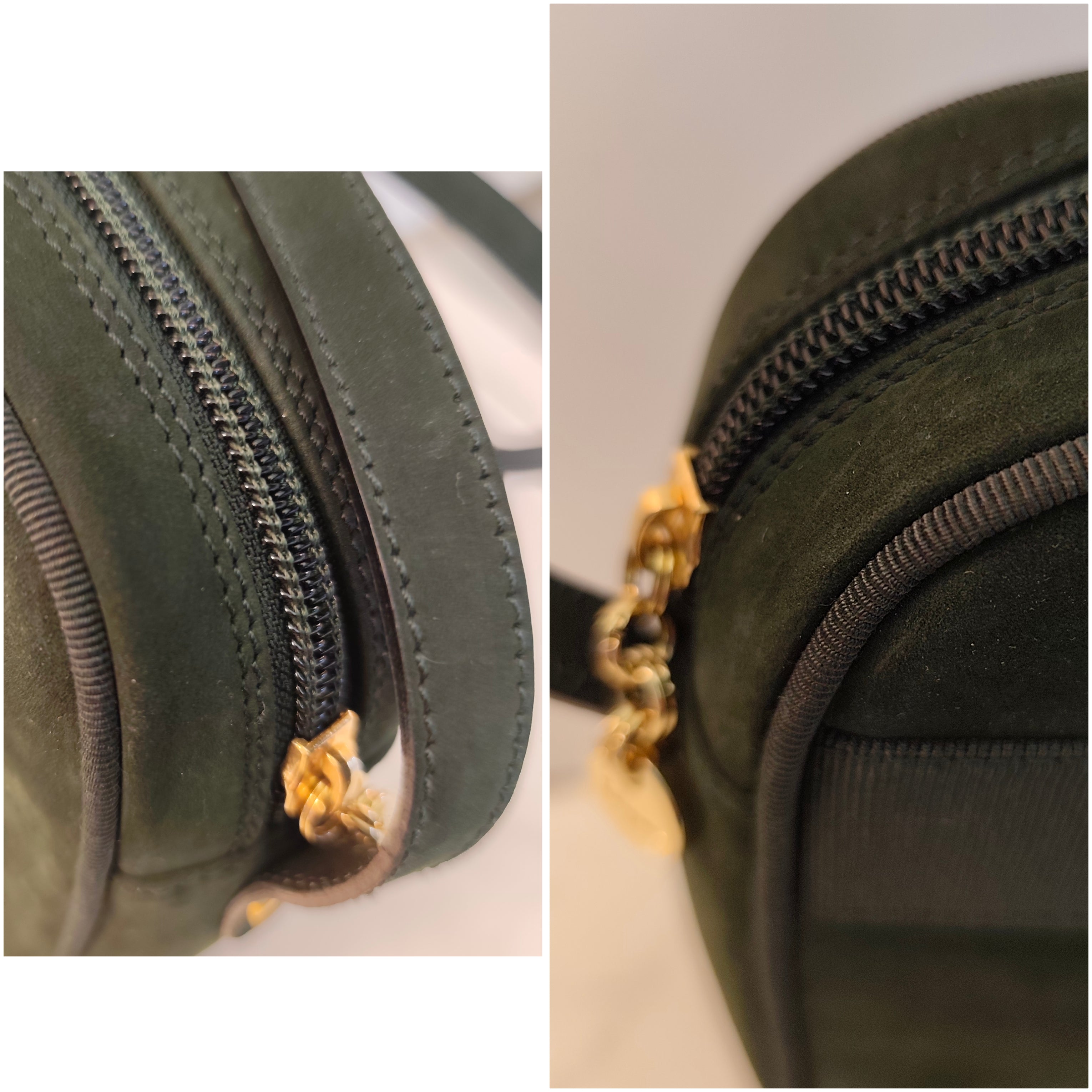 Ferragamo - Borsa a Tracolla “VARA” Camera Bag Camoscio Verde Bosco
