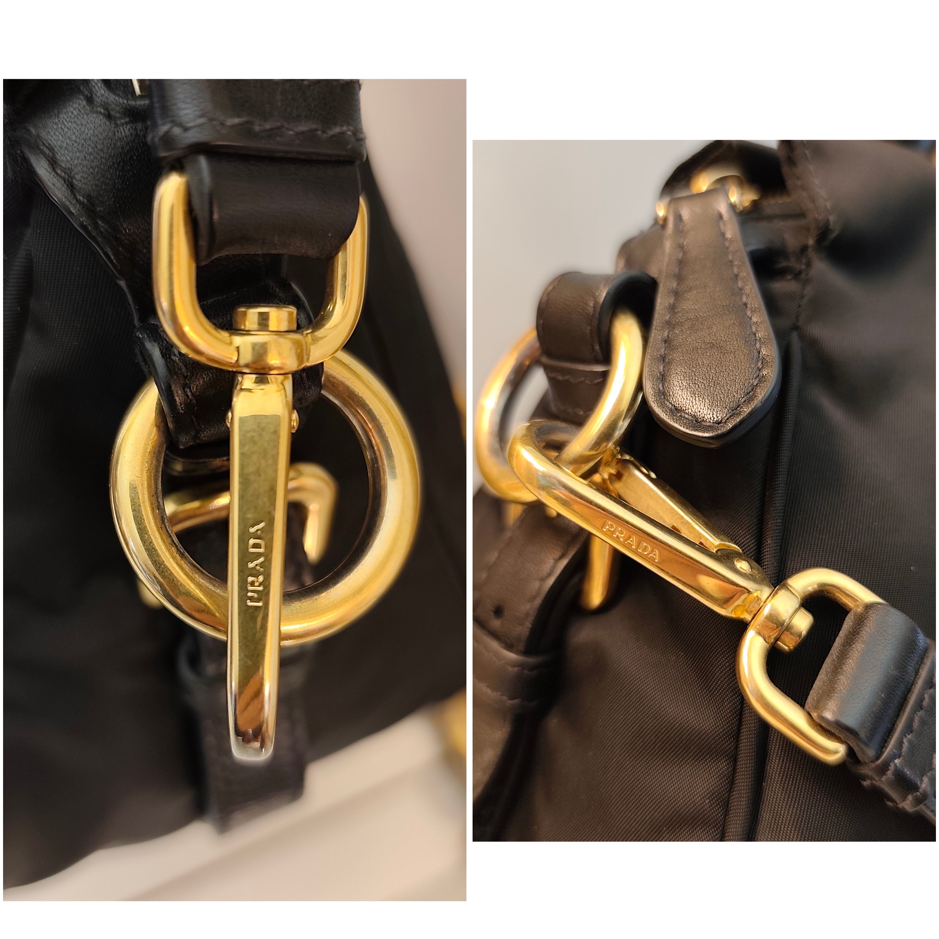 Prada - Bauletto Espandibile - Tote Bag Nylon Nero con Tracolla