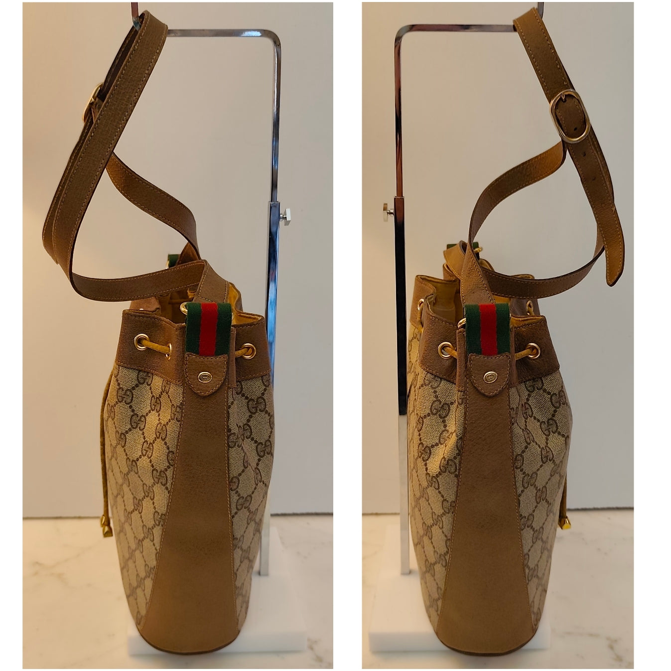 Gucci - Secchiello Ophidia Ovale "GG" Supreme Beige Vintage