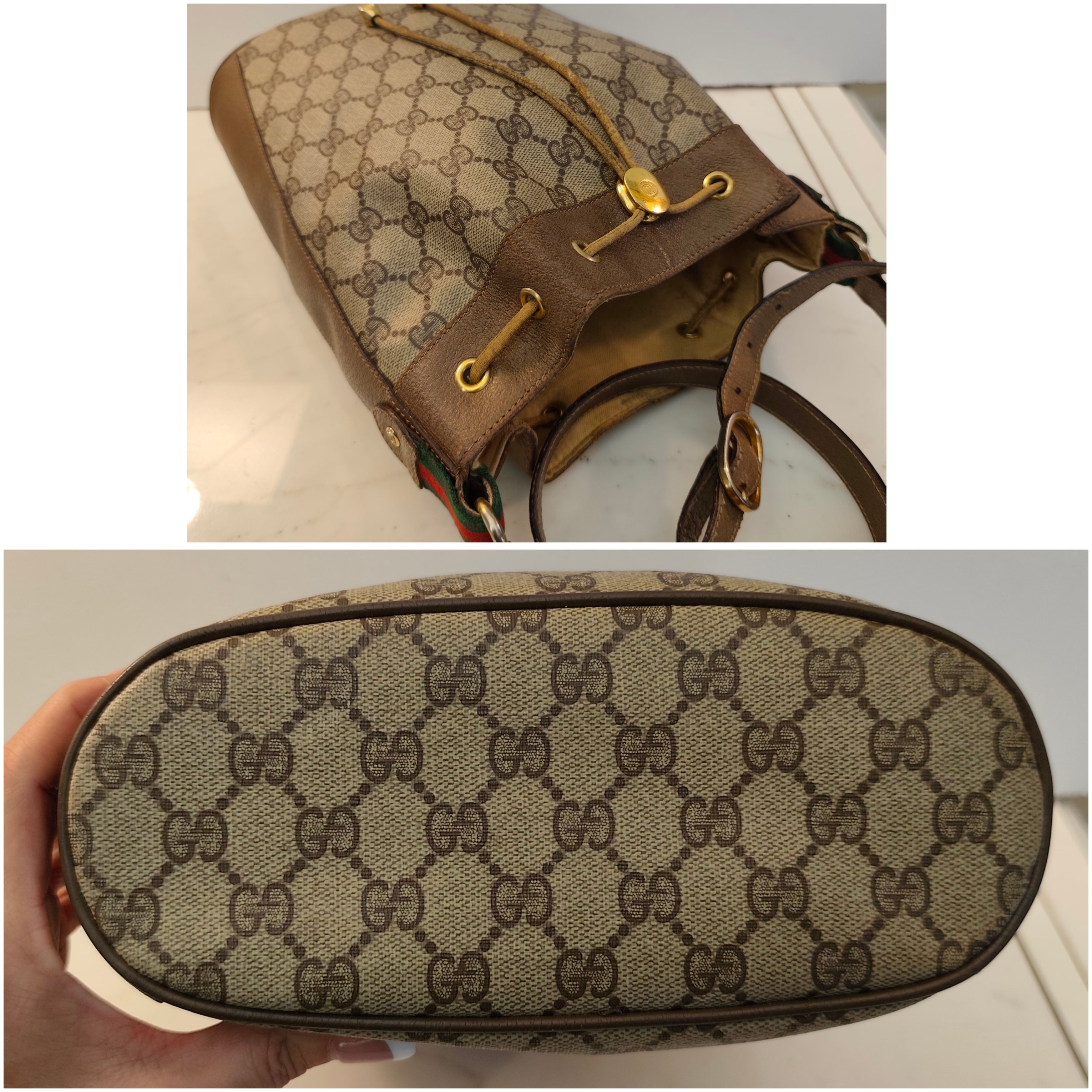 Gucci - Secchiello Ophidia Ovale "GG" Supreme Beige Vintage