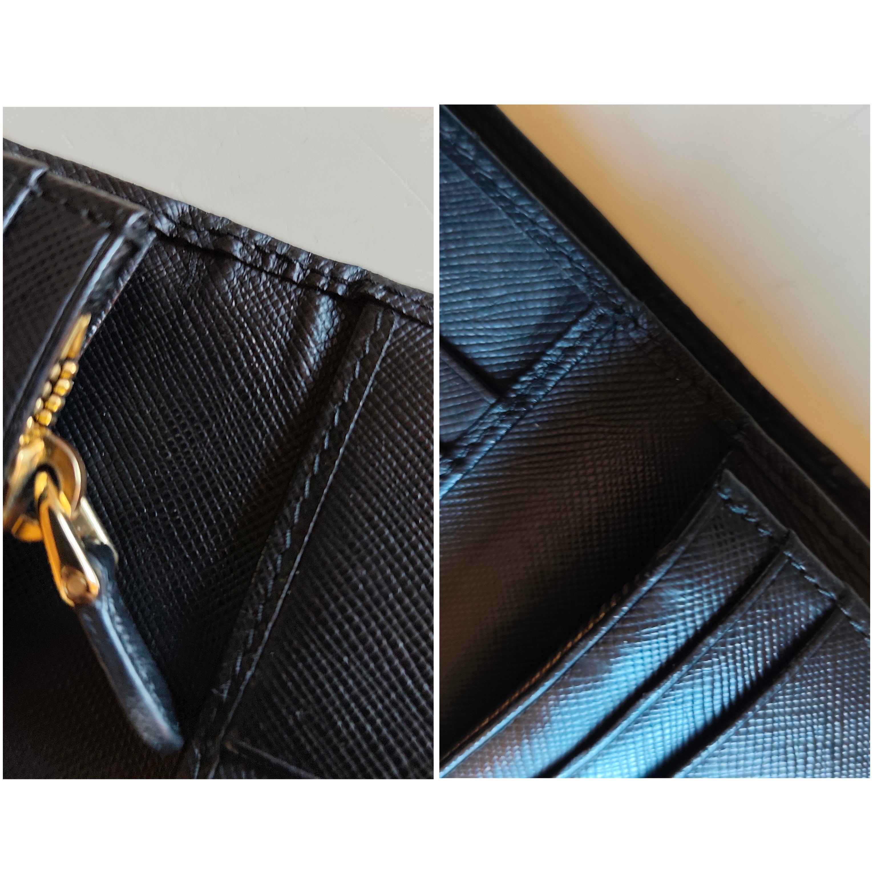 Prada - Portafoglio Donna a Libro Grande in Pelle Saffiano Nera