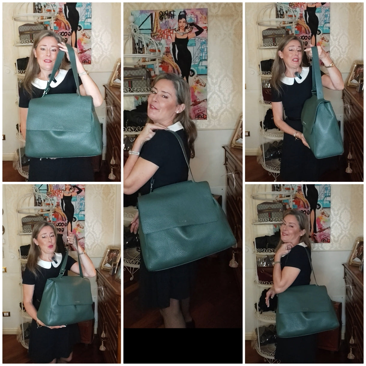 Orciani – Sveva Soft Grande in Pelle Verde Bosco