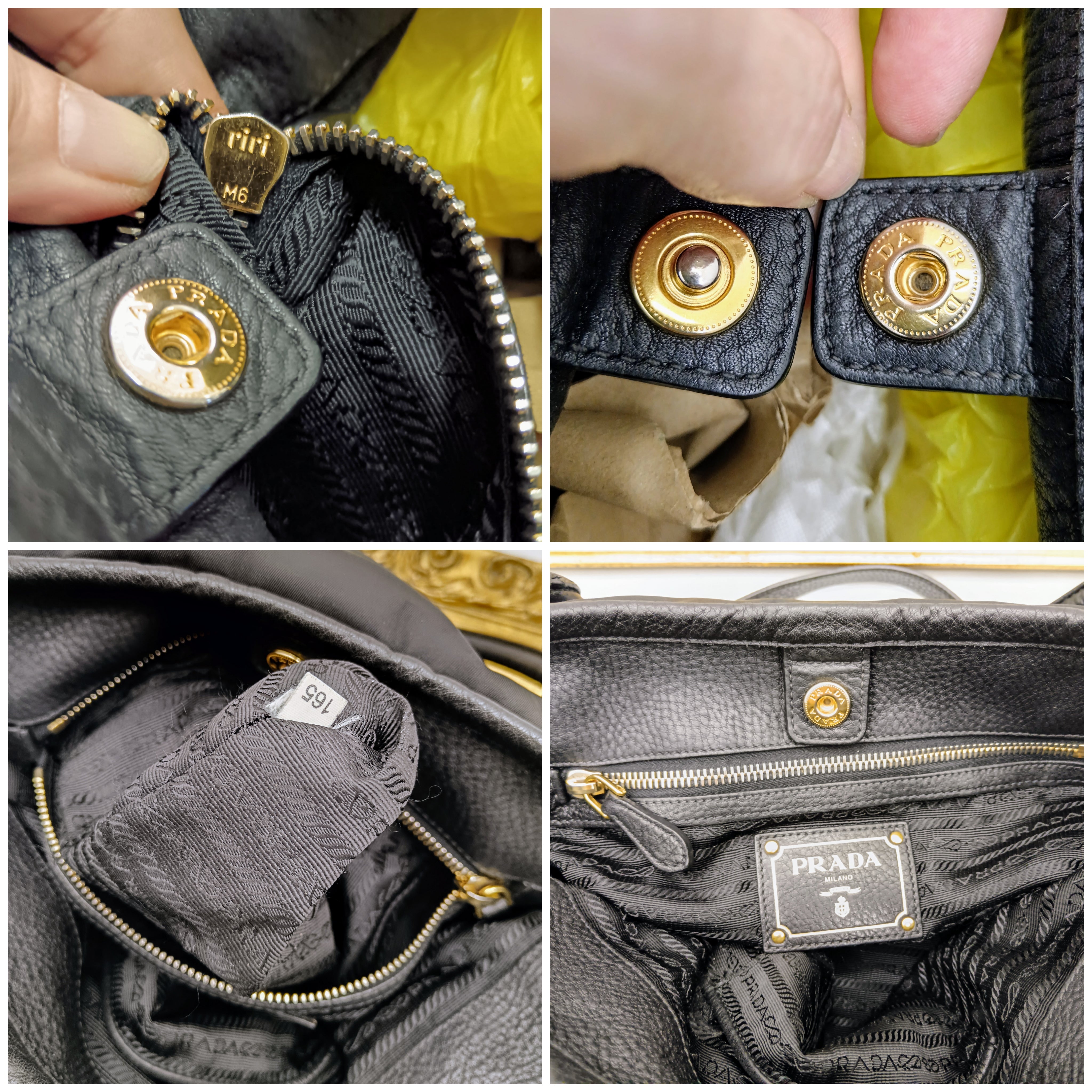 Prada - Shopper Re-Nylon e Pelle Nera Tracolla e fasce in pelle