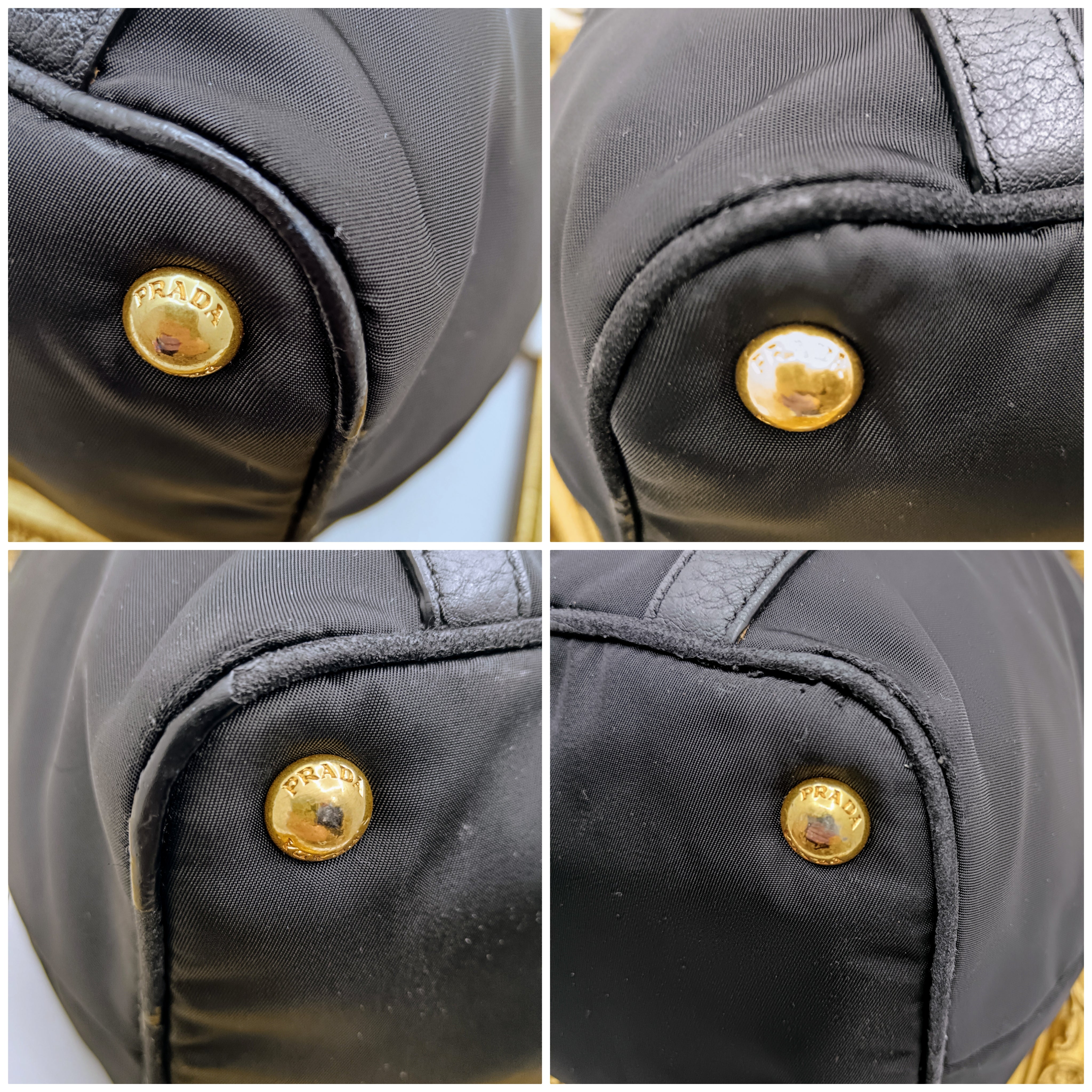 Prada - Shopper Re-Nylon e Pelle Nera Tracolla e fasce in pelle