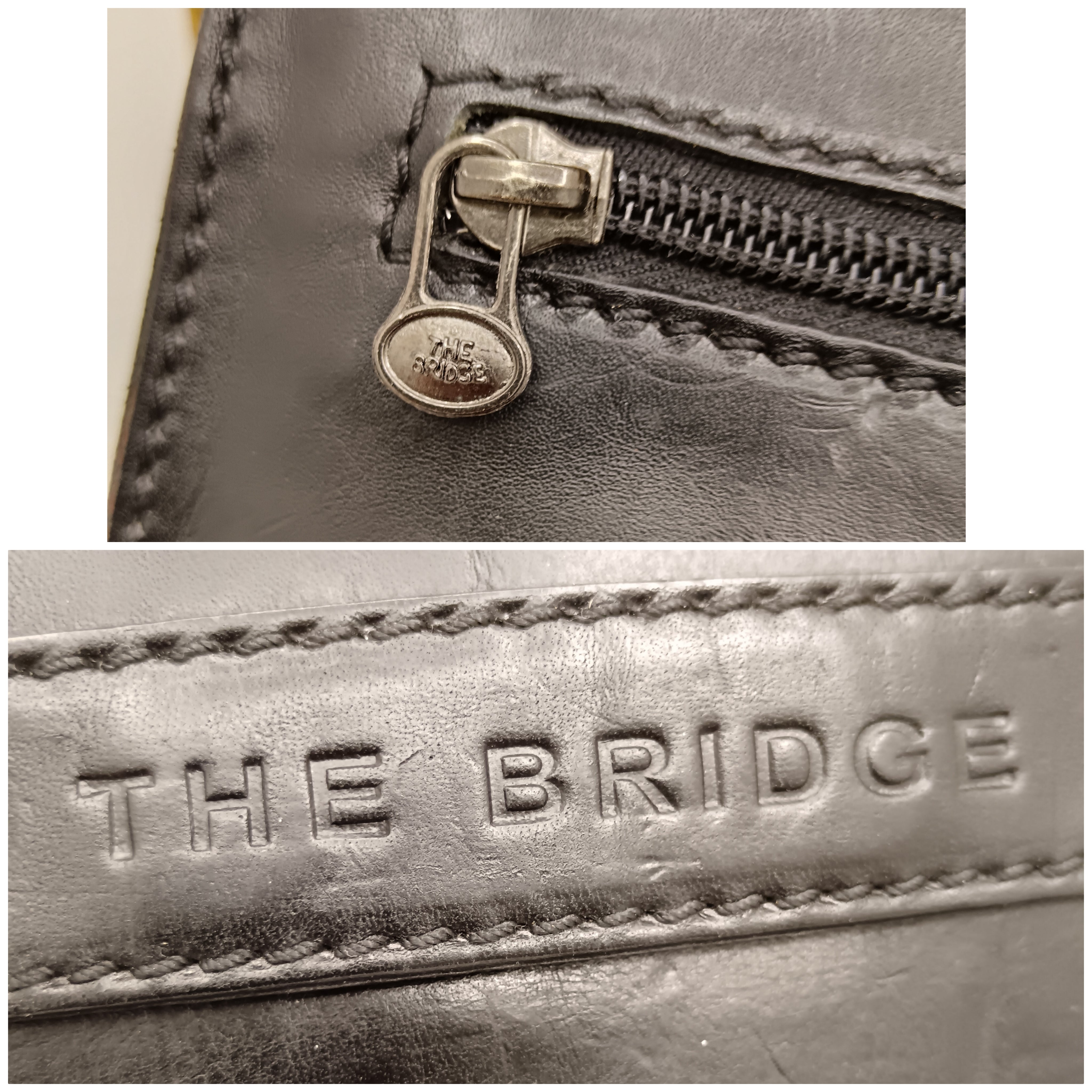The Bridge – Cartella/Borsa lavoro pelle nera con tracolla