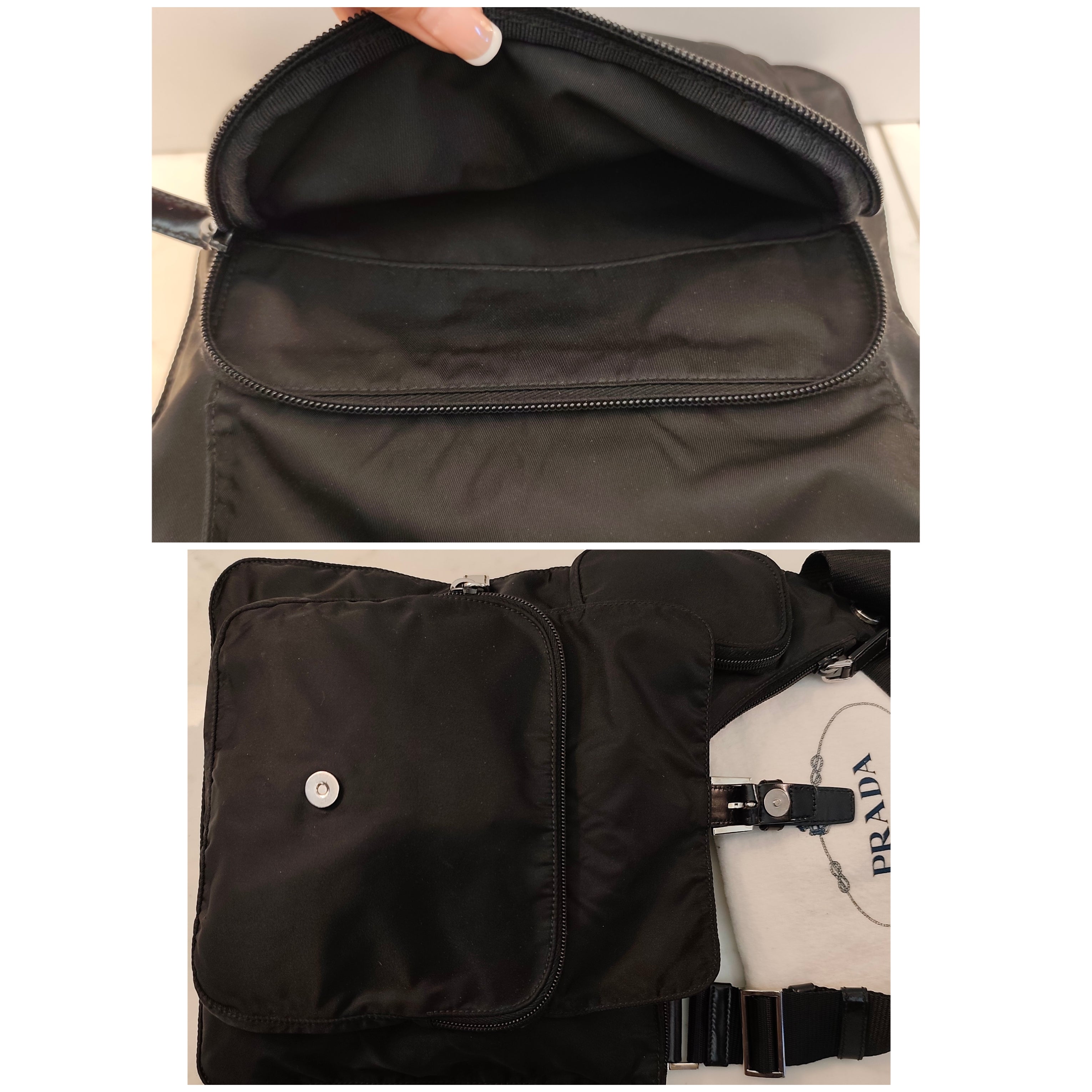 Prada - Borsa Borsello a Spalla o Tracolla Re-Nylon Nero