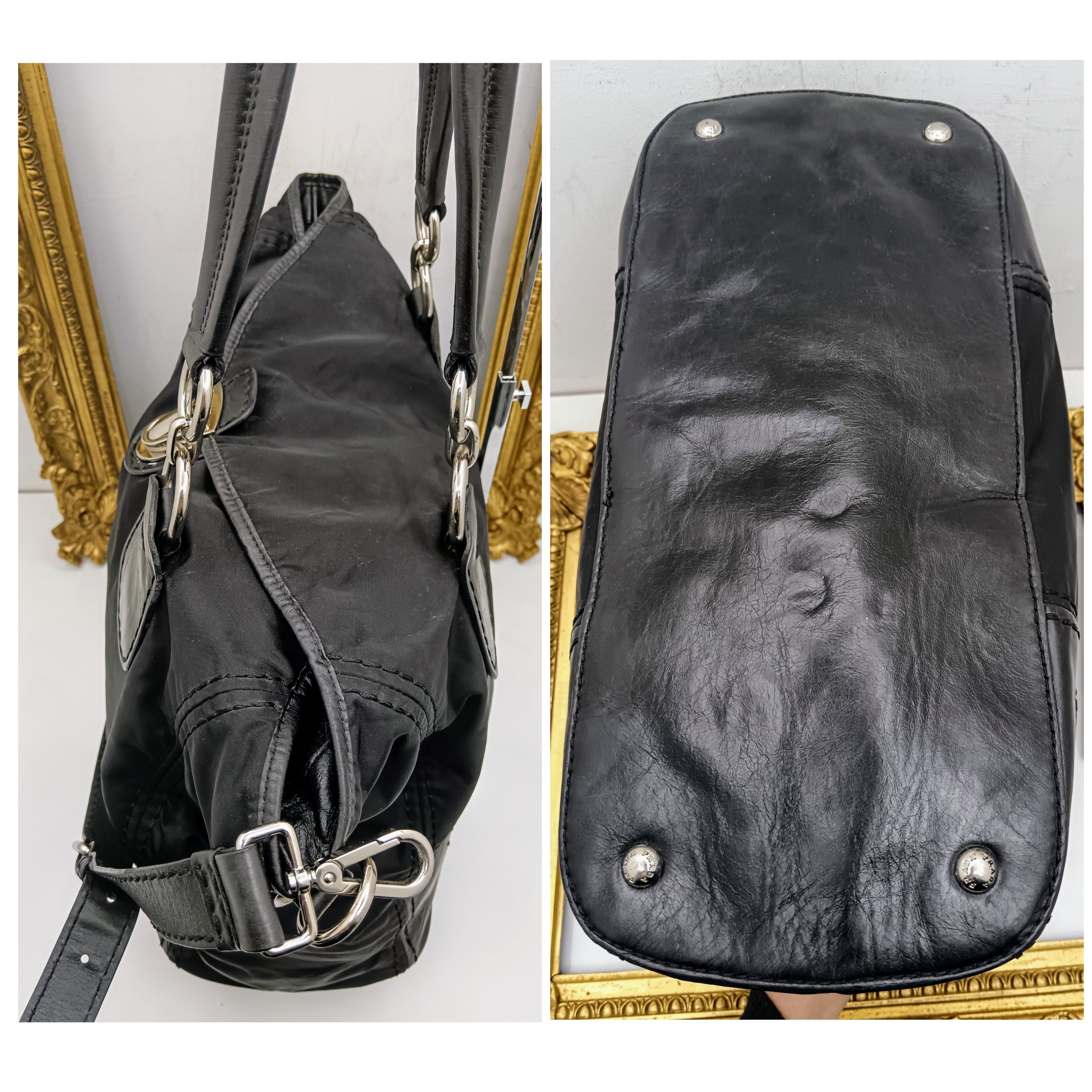 Prada - Shopper a Spalla o Tracolla Nylon e Pelle Chiusura a Scatto