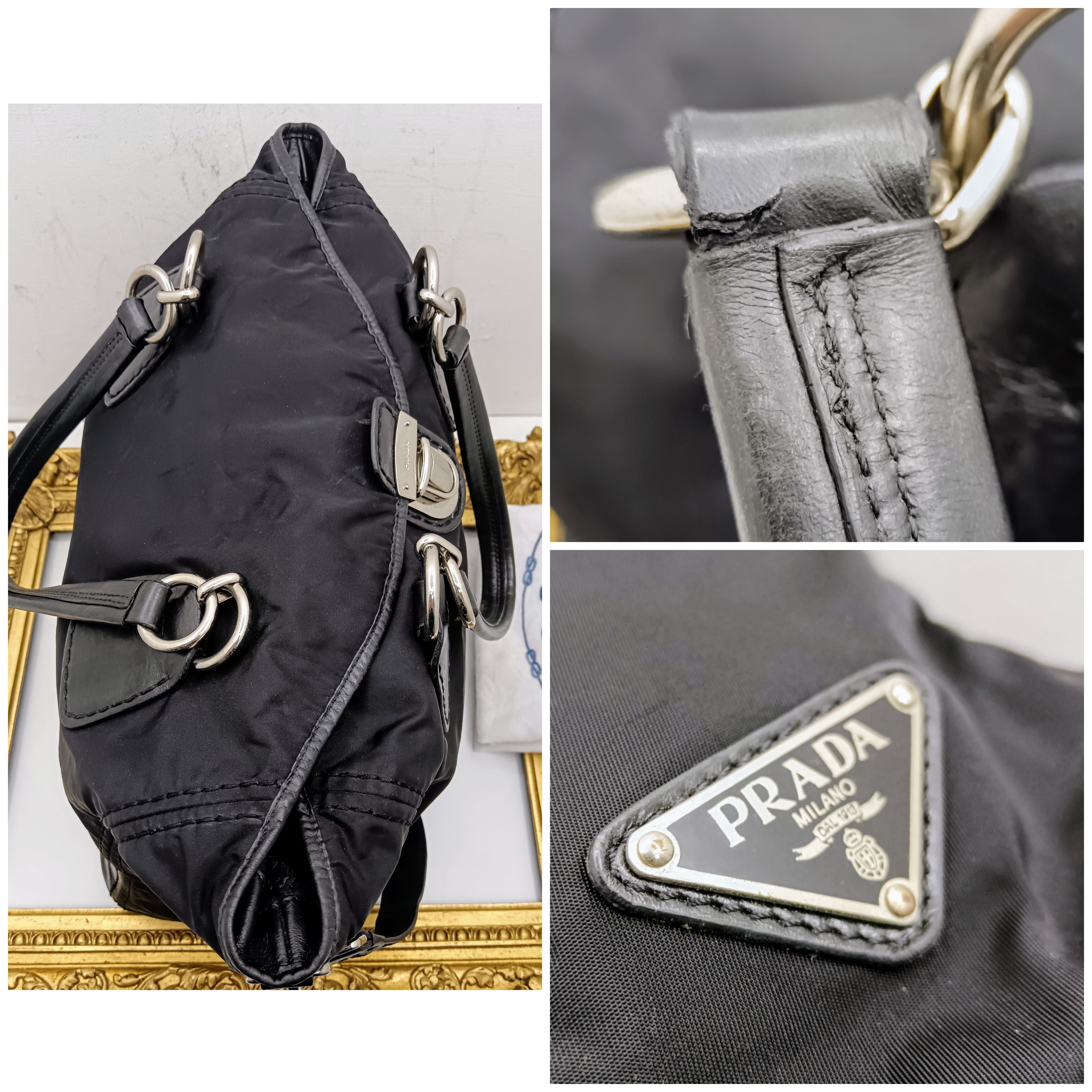 Prada - Shopper a Spalla o Tracolla Nylon e Pelle Chiusura a Scatto