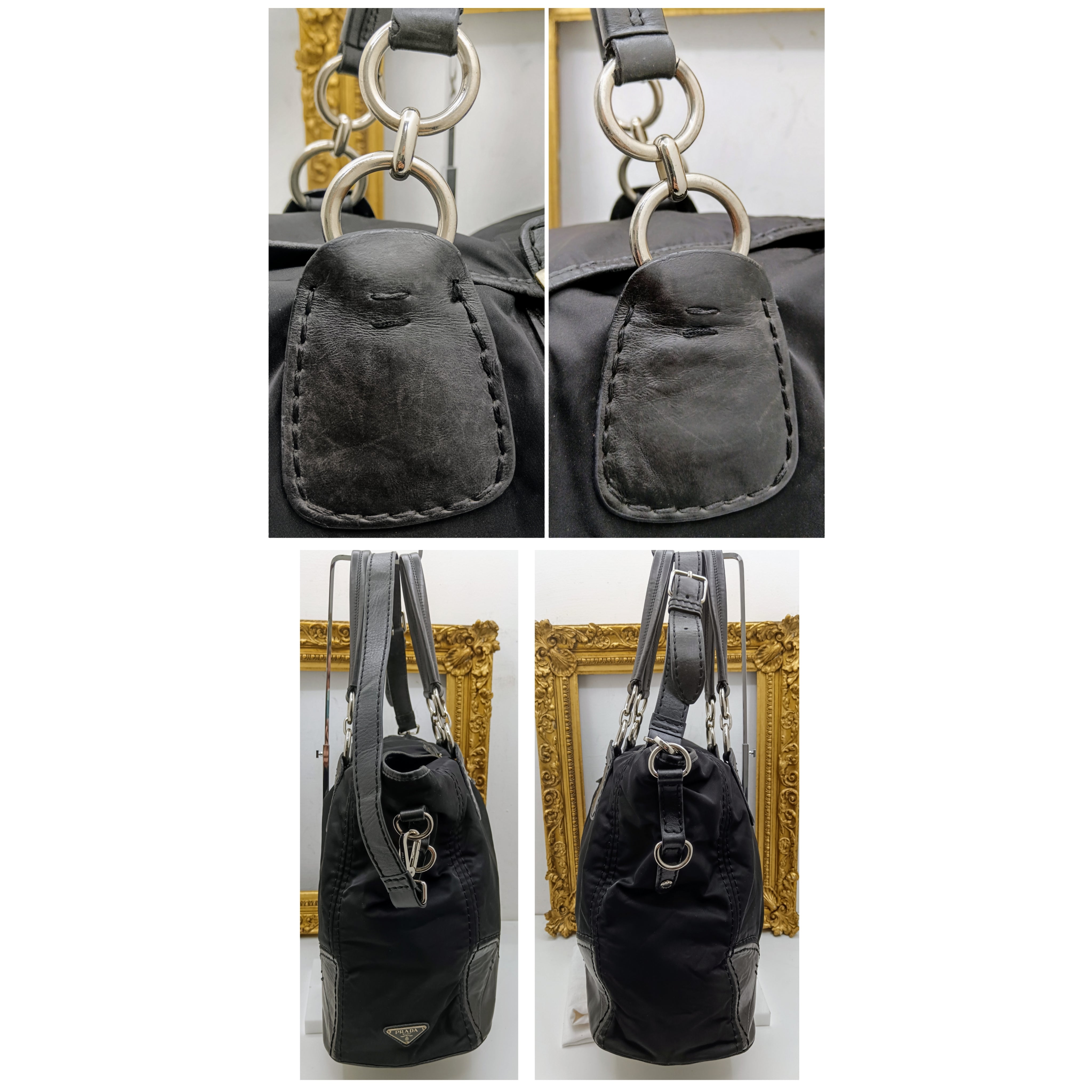 Prada - Shopper a Spalla o Tracolla Nylon e Pelle Chiusura a Scatto