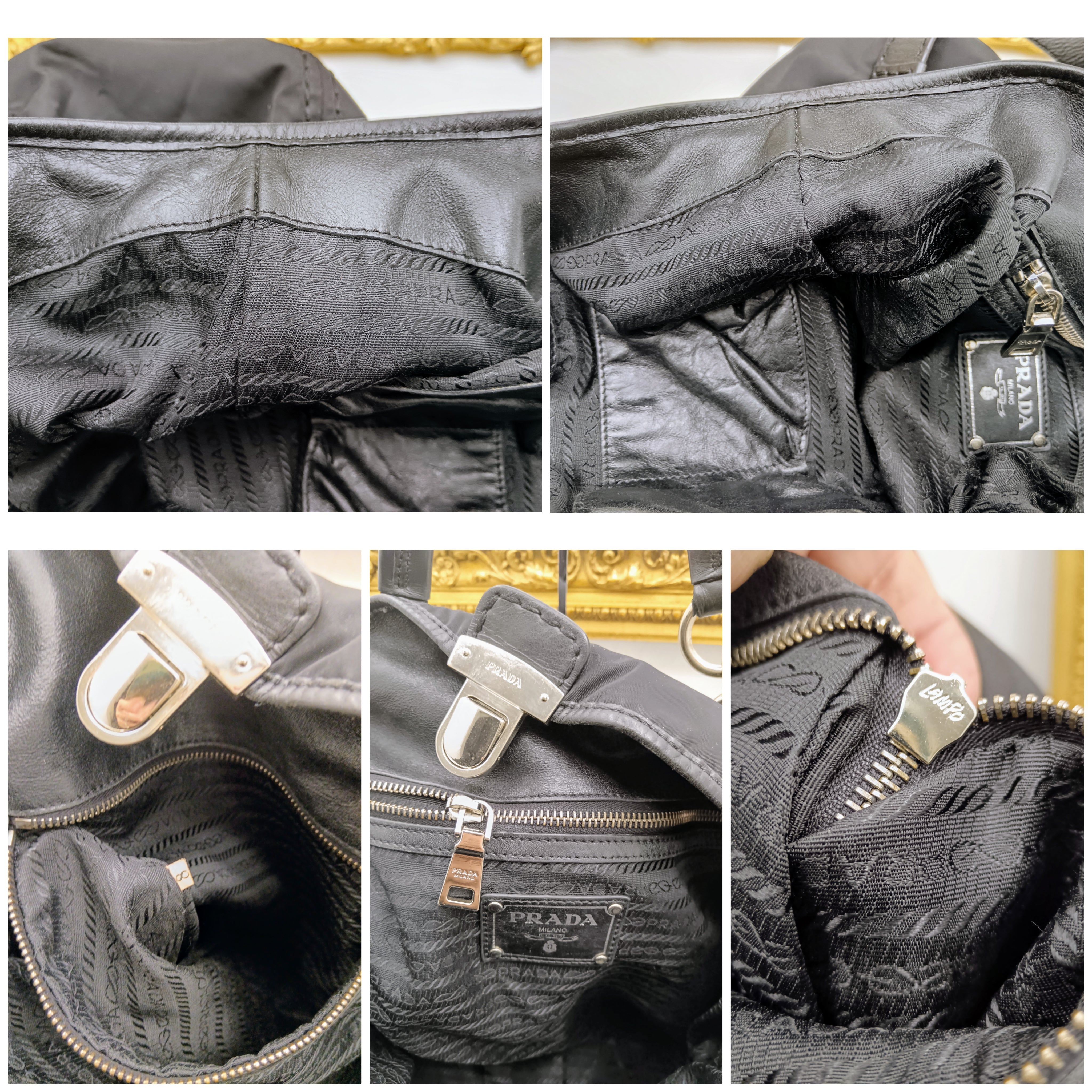 Prada - Shopper a Spalla o Tracolla Nylon e Pelle Chiusura a Scatto