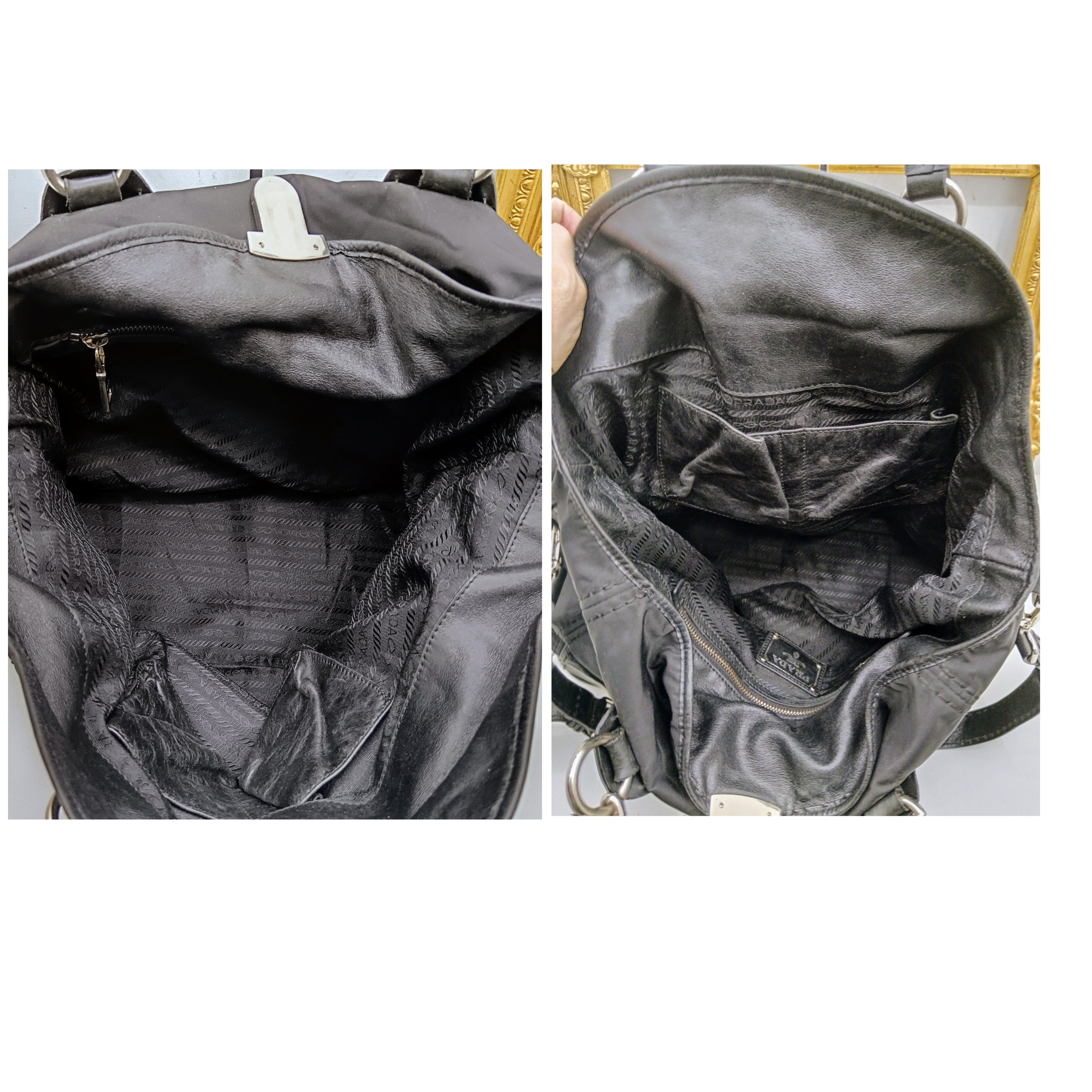 Prada - Shopper a Spalla o Tracolla Nylon e Pelle Chiusura a Scatto
