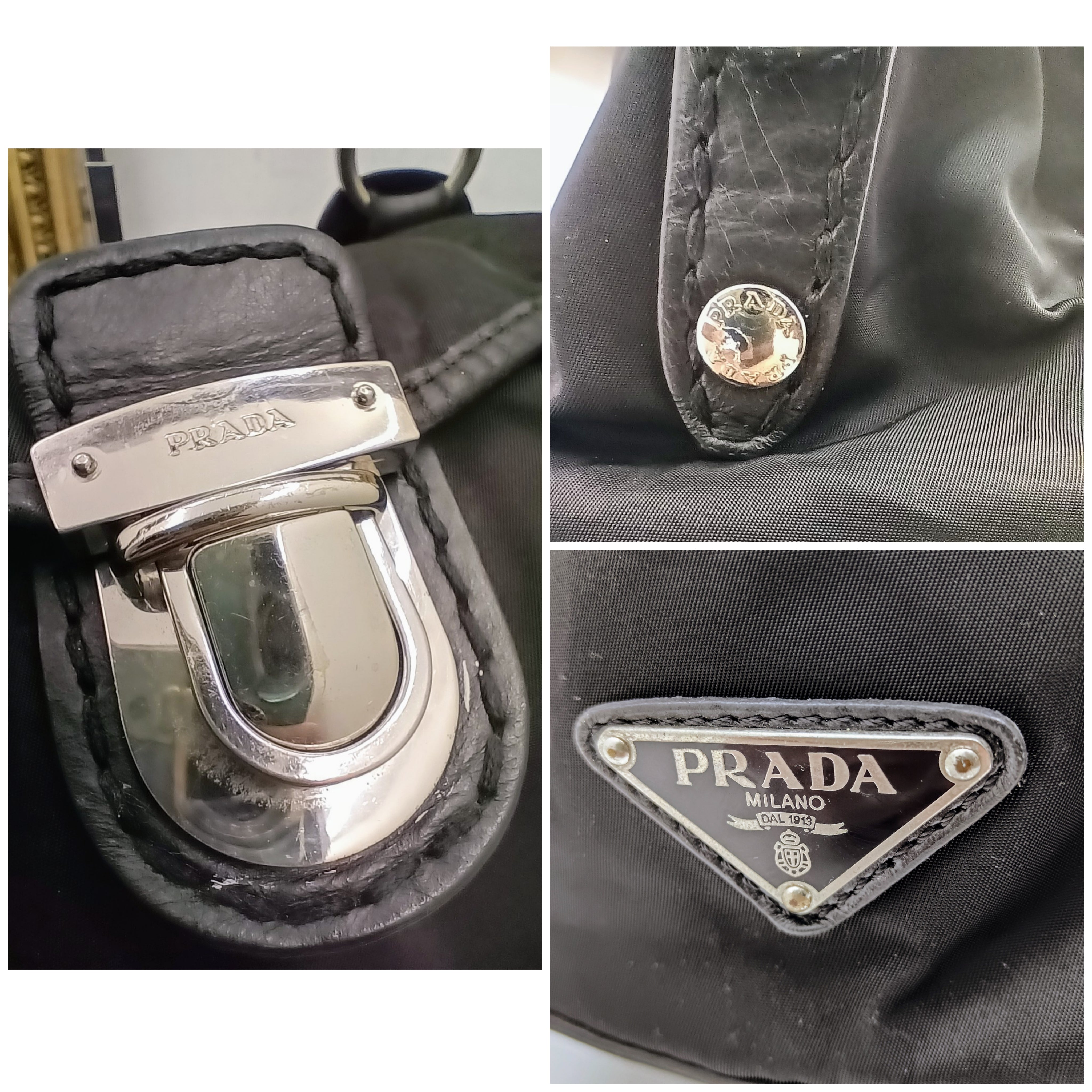 Prada - Shopper a Spalla o Tracolla Nylon e Pelle Chiusura a Scatto