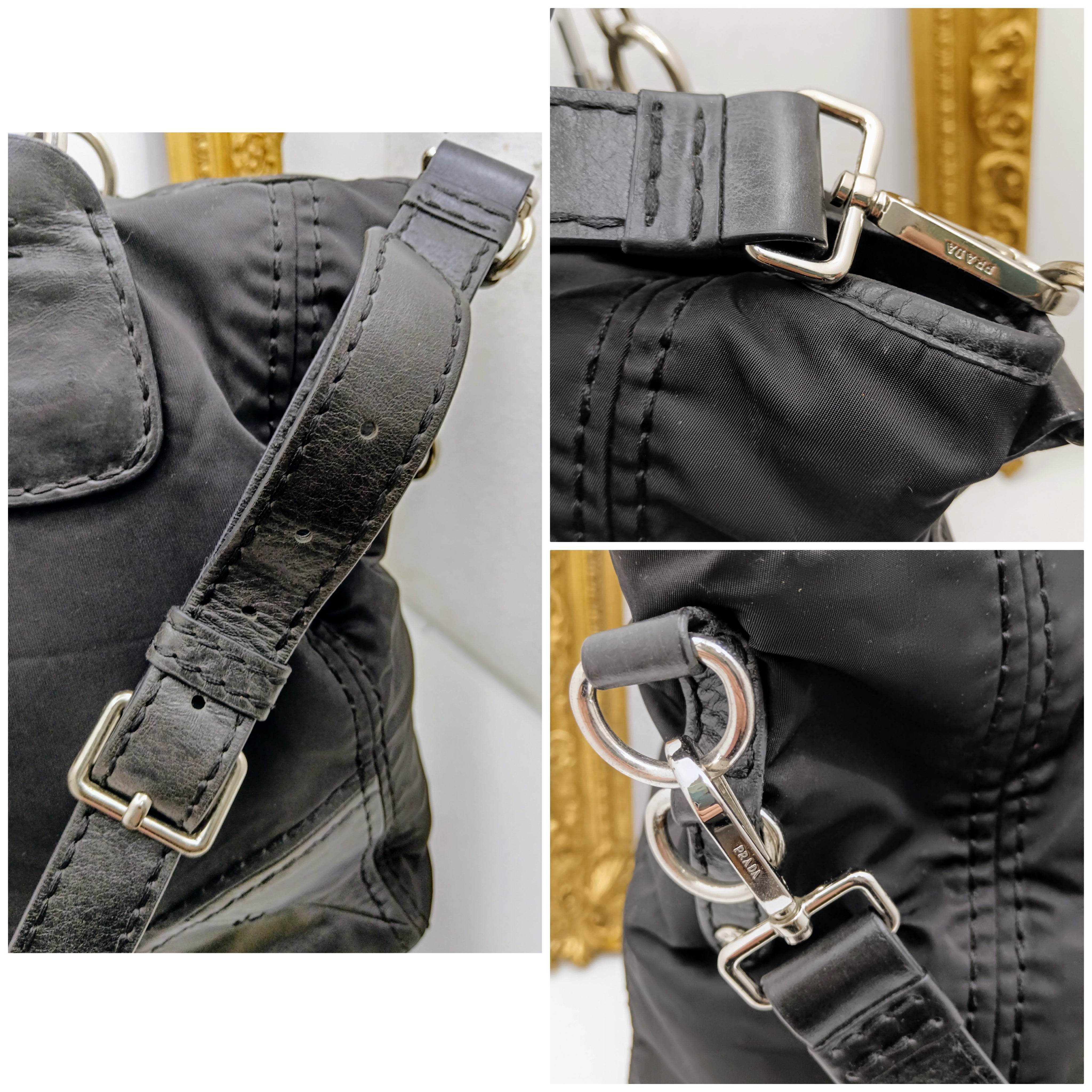 Prada - Shopper a Spalla o Tracolla Nylon e Pelle Chiusura a Scatto