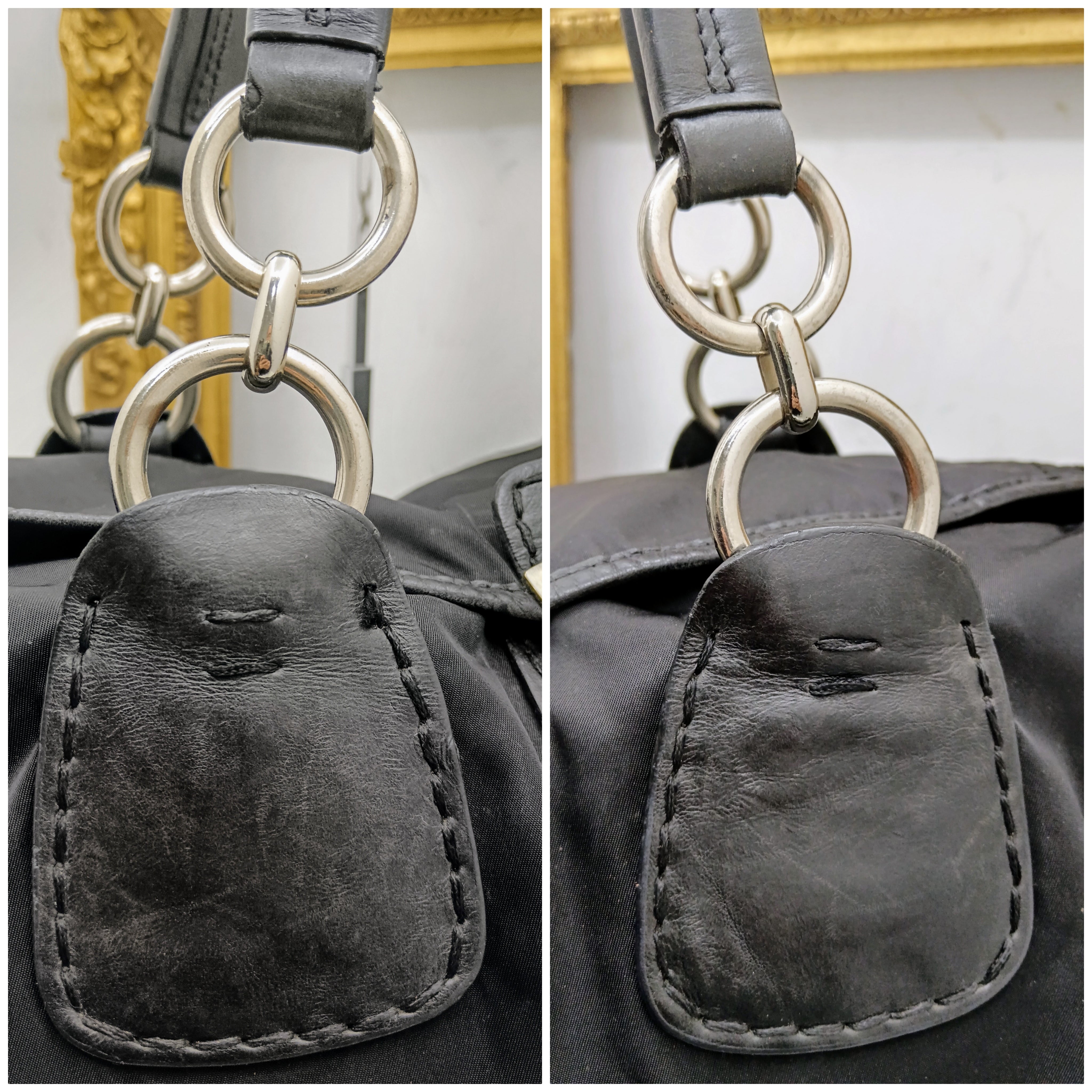 Prada - Shopper a Spalla o Tracolla Nylon e Pelle Chiusura a Scatto