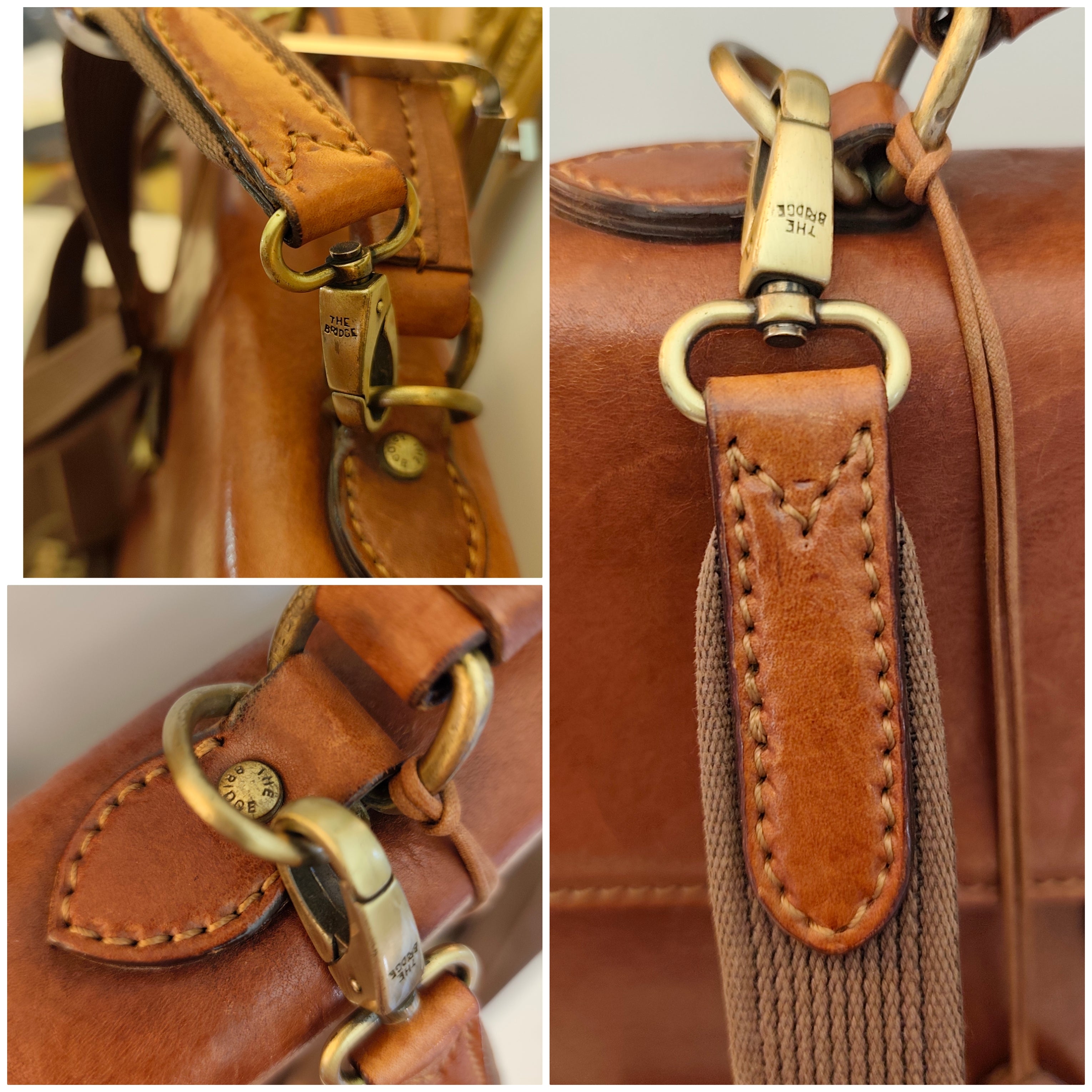 The Bridge – Cartella Story 1 Soffietto a Scatto in Pelle Vintage