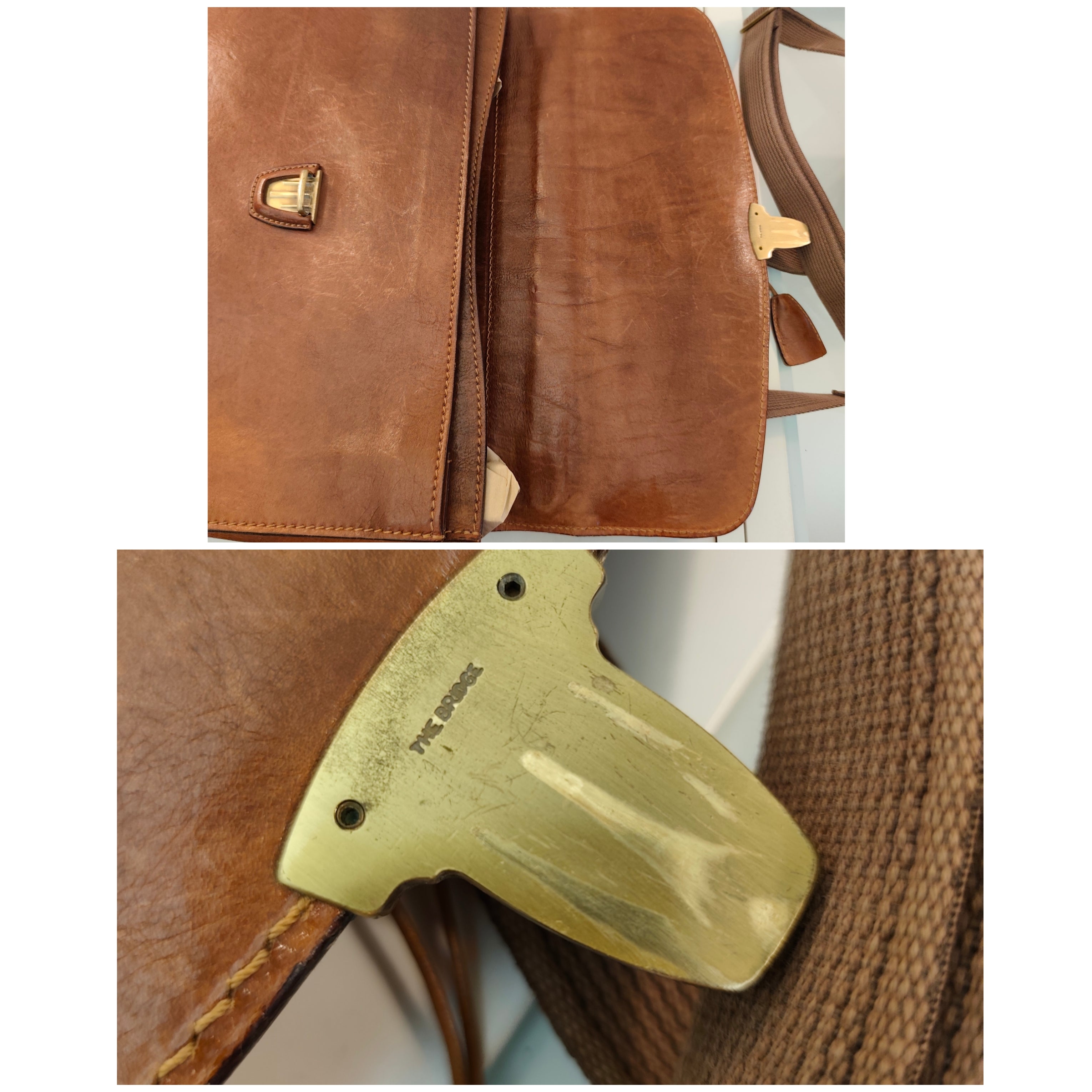 The Bridge – Cartella Story 1 Soffietto a Scatto in Pelle Vintage